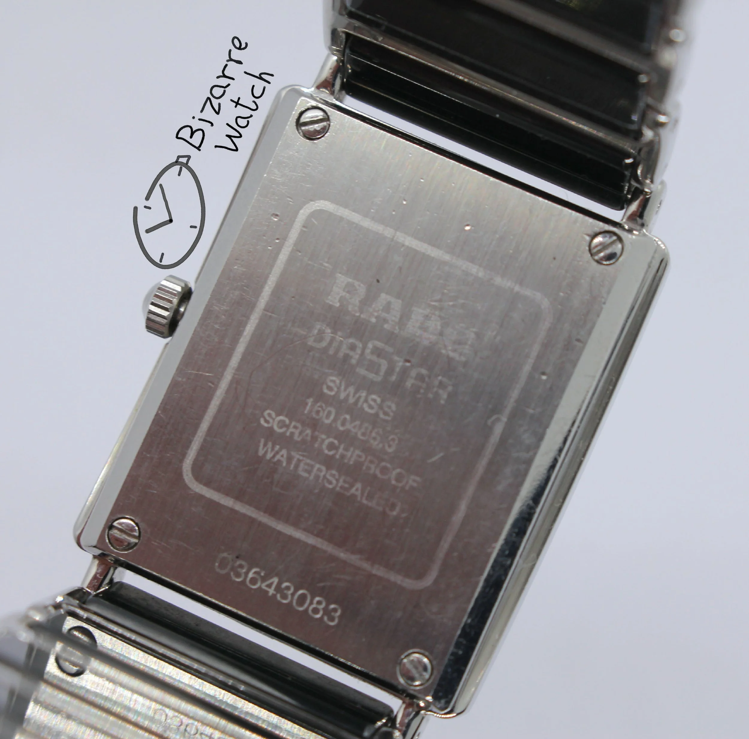 caseback Scratchproof Rado Black Ceramic Diastar Integral 160.0486.3 Watch men gents bizarre bizarrewatch