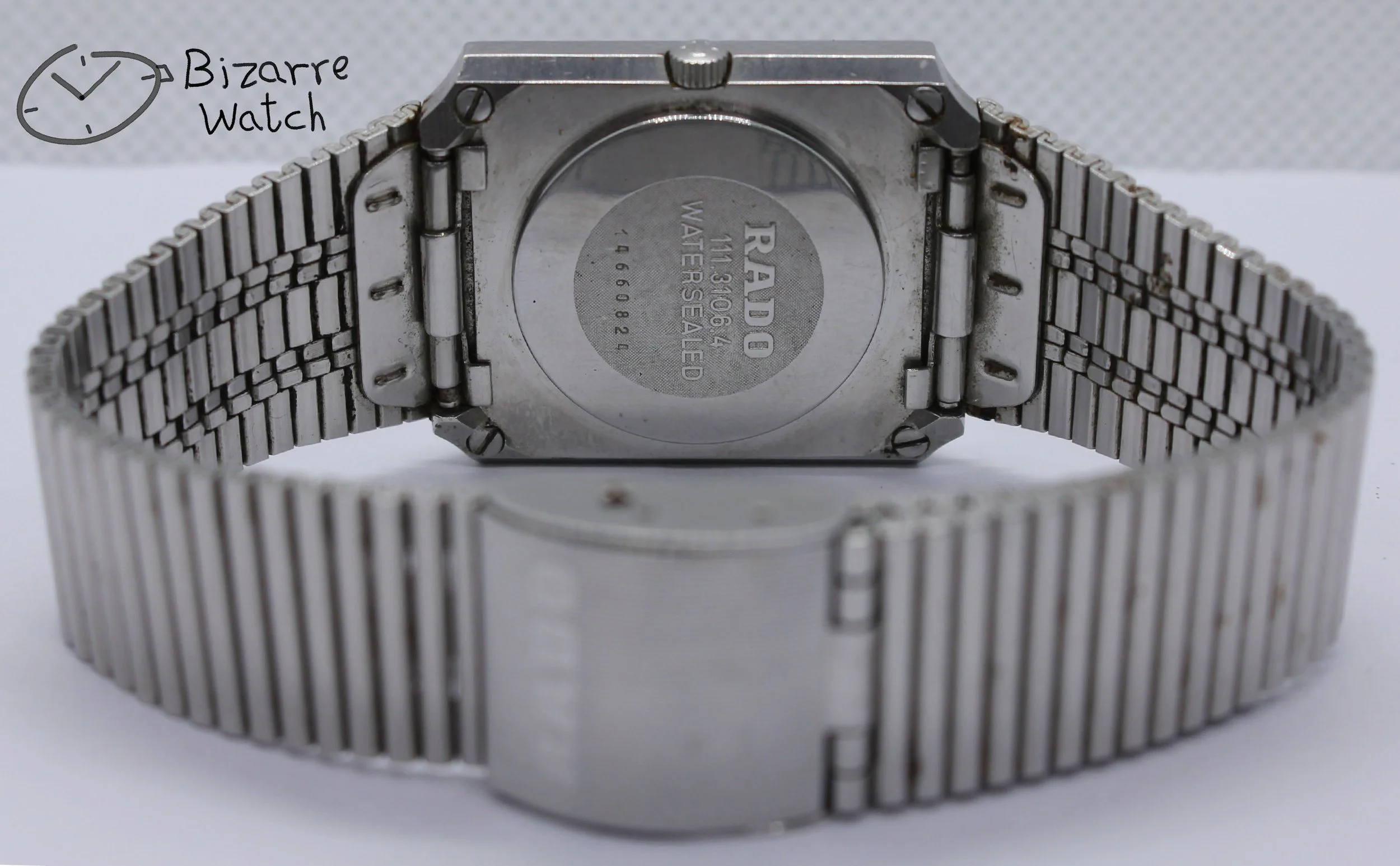 clasp 00650 bracelet Vintage Rado 111.3106.4 stainless steel Watch preowned used bizarre caseback
