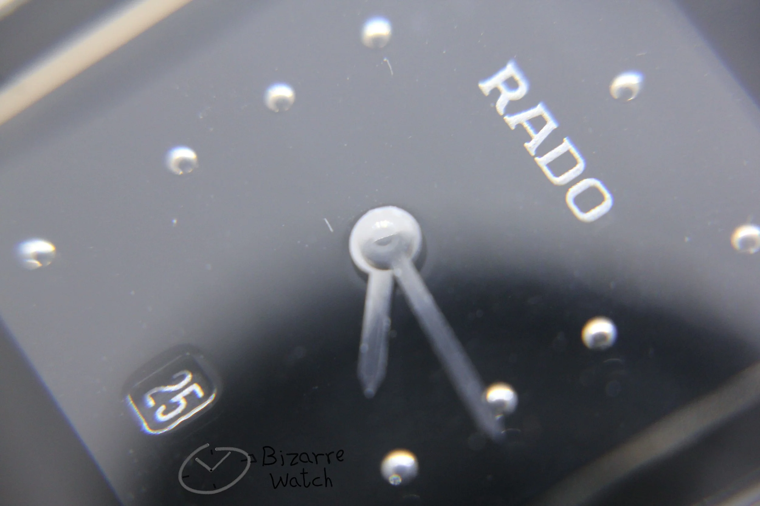 dial 016 hands logo Scratchproof Rado Black Ceramic Diastar Integral 160.0486.3 Watch men gents bizarre bizarrewatch