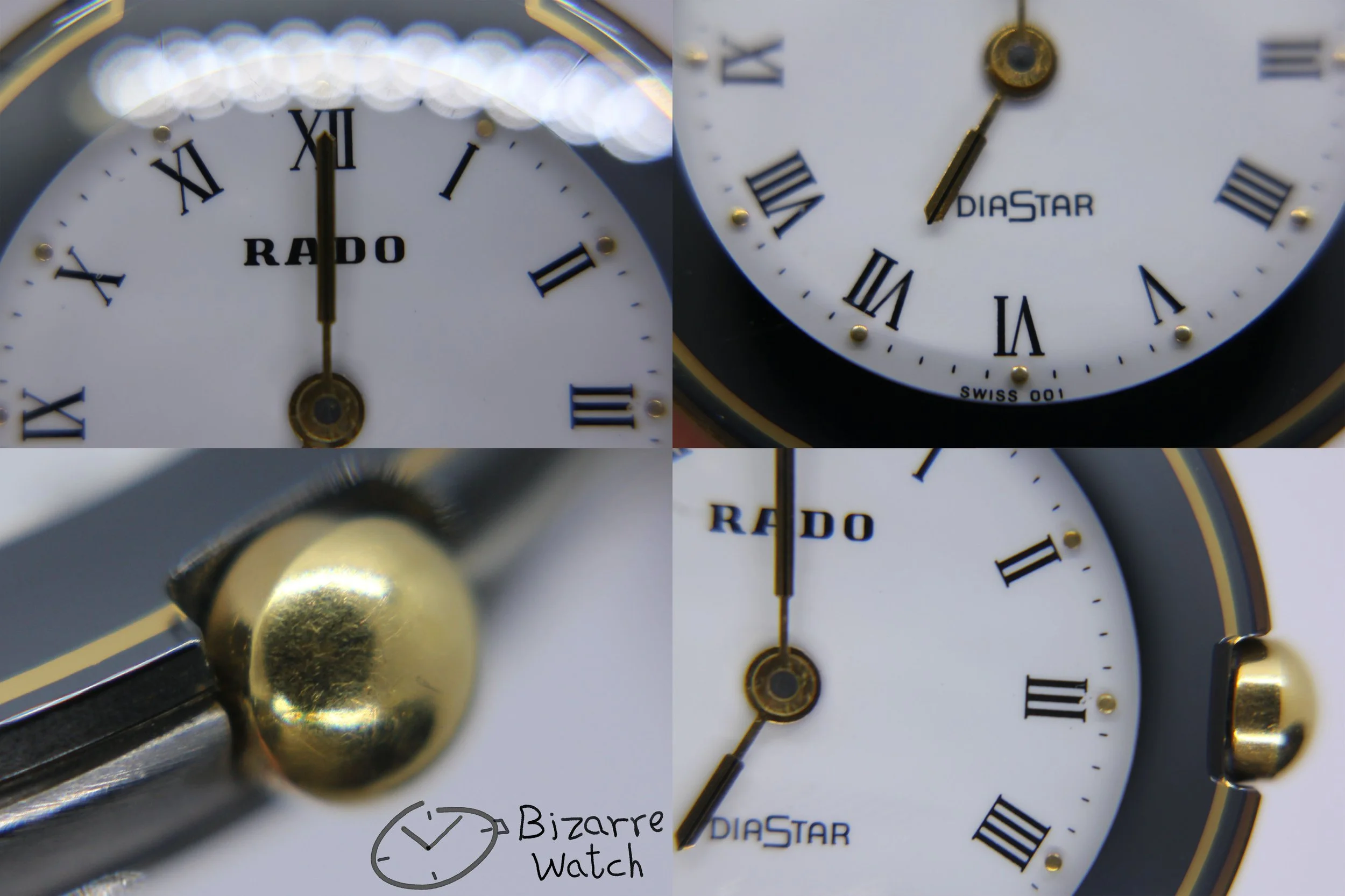 dial 015 hands crown logo roman  sapphire domed vintage Ladies Scratchproof RADO Coupole Diastar 24mm Black Ceramic 204.0302.3 Watch bizarre bizarrewatch women ladies