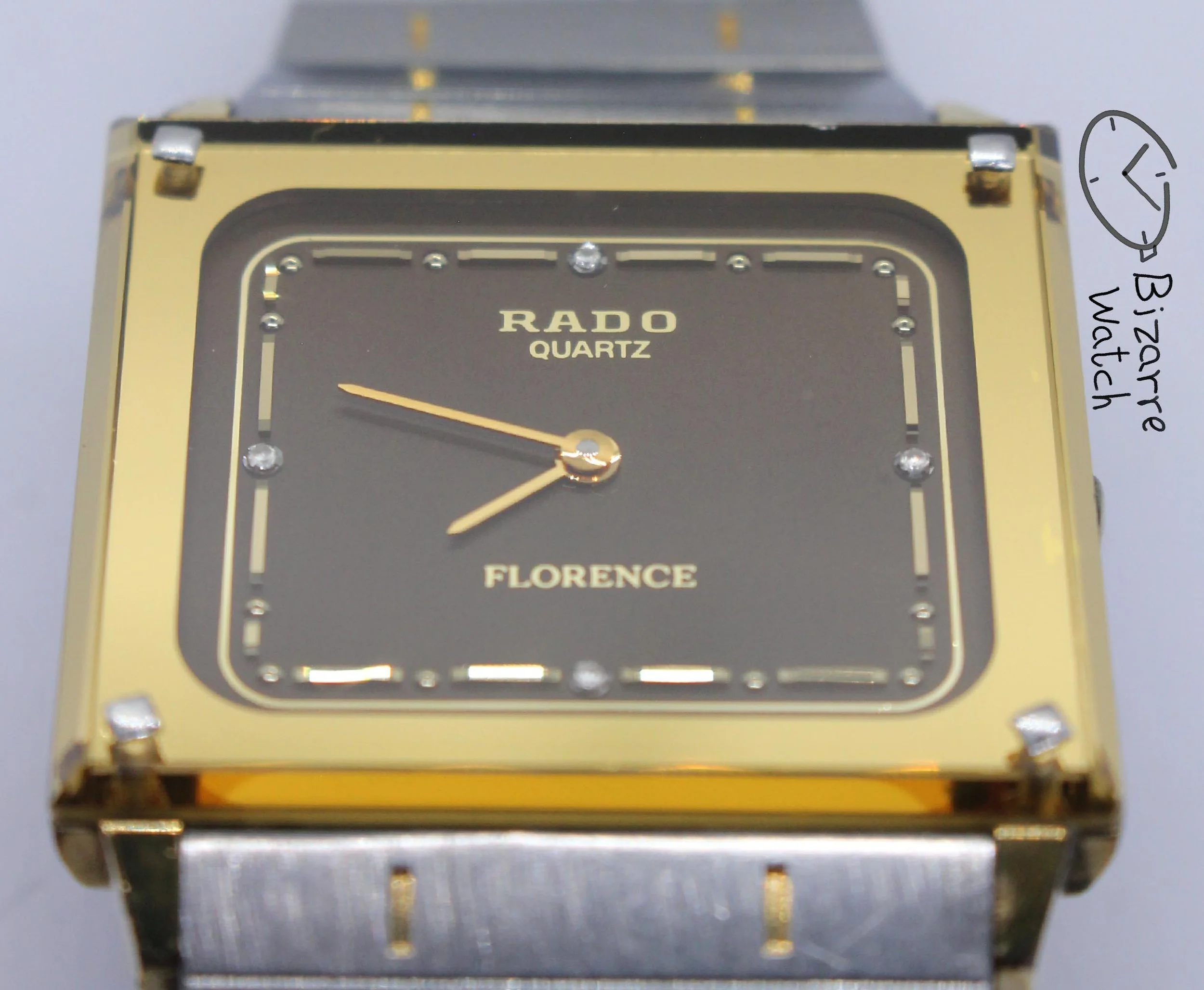 polarised polarized lens view Rado Florence 121.2019.2 bracelet goldplated sapphire bizarrewatch bizarre watch women men unisex used preowned