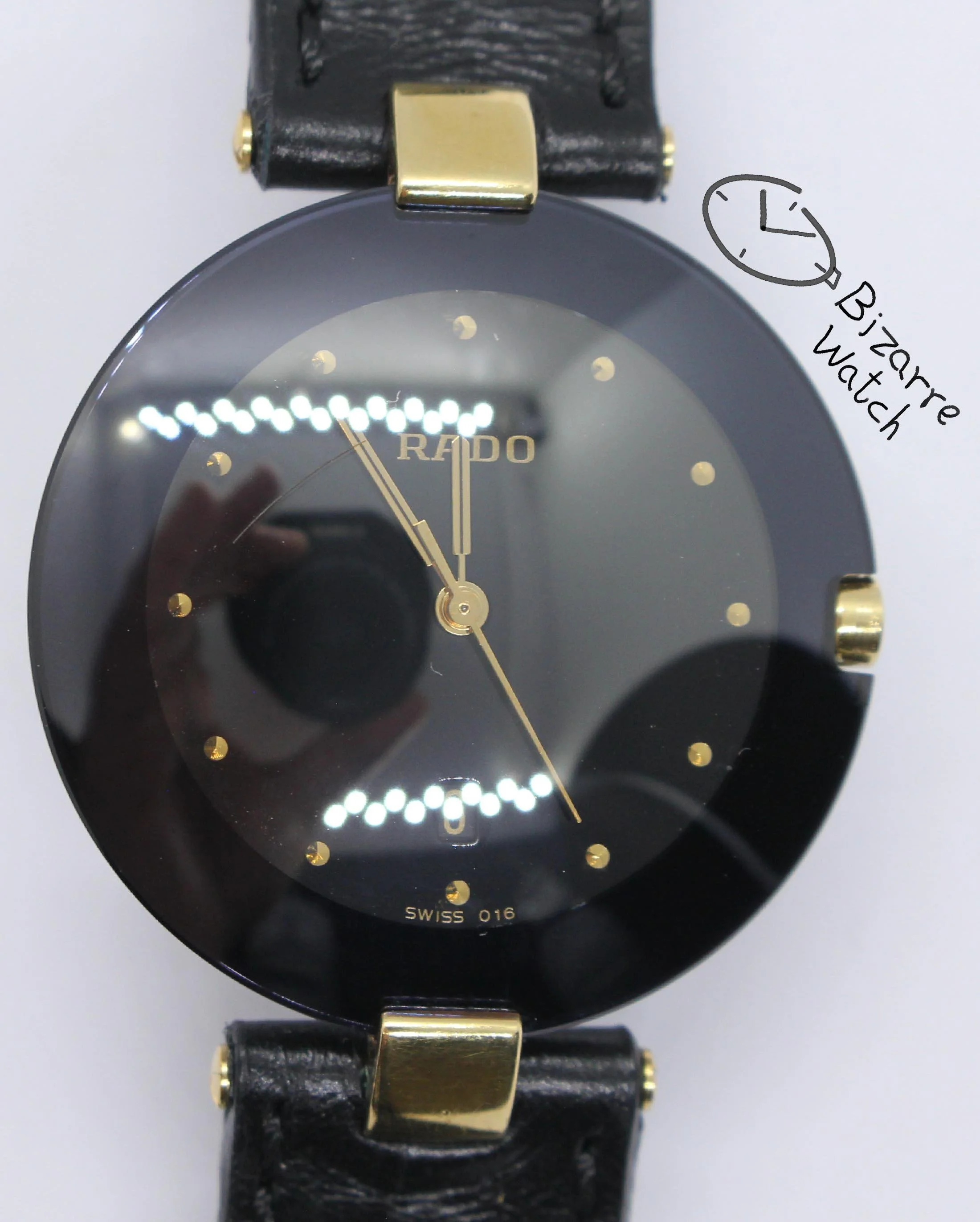 129.3575.4 Long Strap Vintage Rado La Coupole 129.3575.4N Genuine Leather Watch bizarre women men unisex