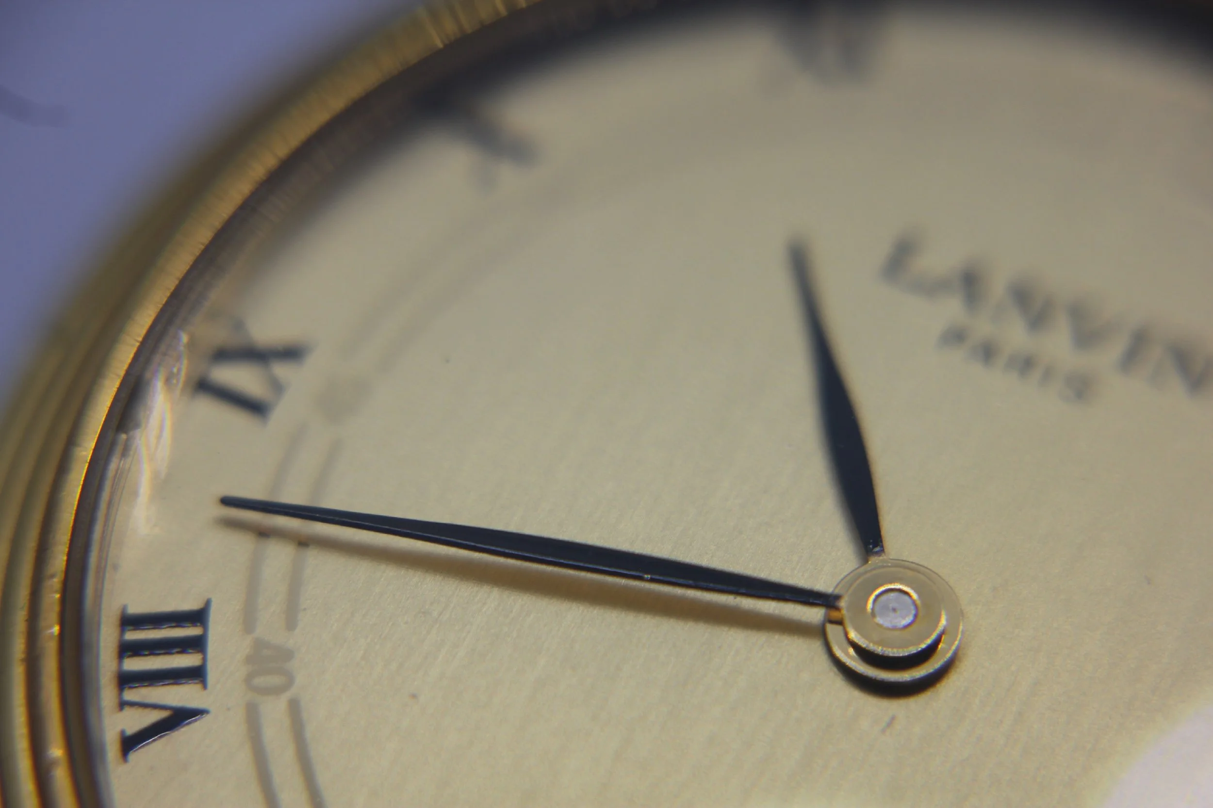 dial hands logo Vintage Goldplated Lanvin Michel Herbelin Watch Made In France watch men women ladies unisex bizarre