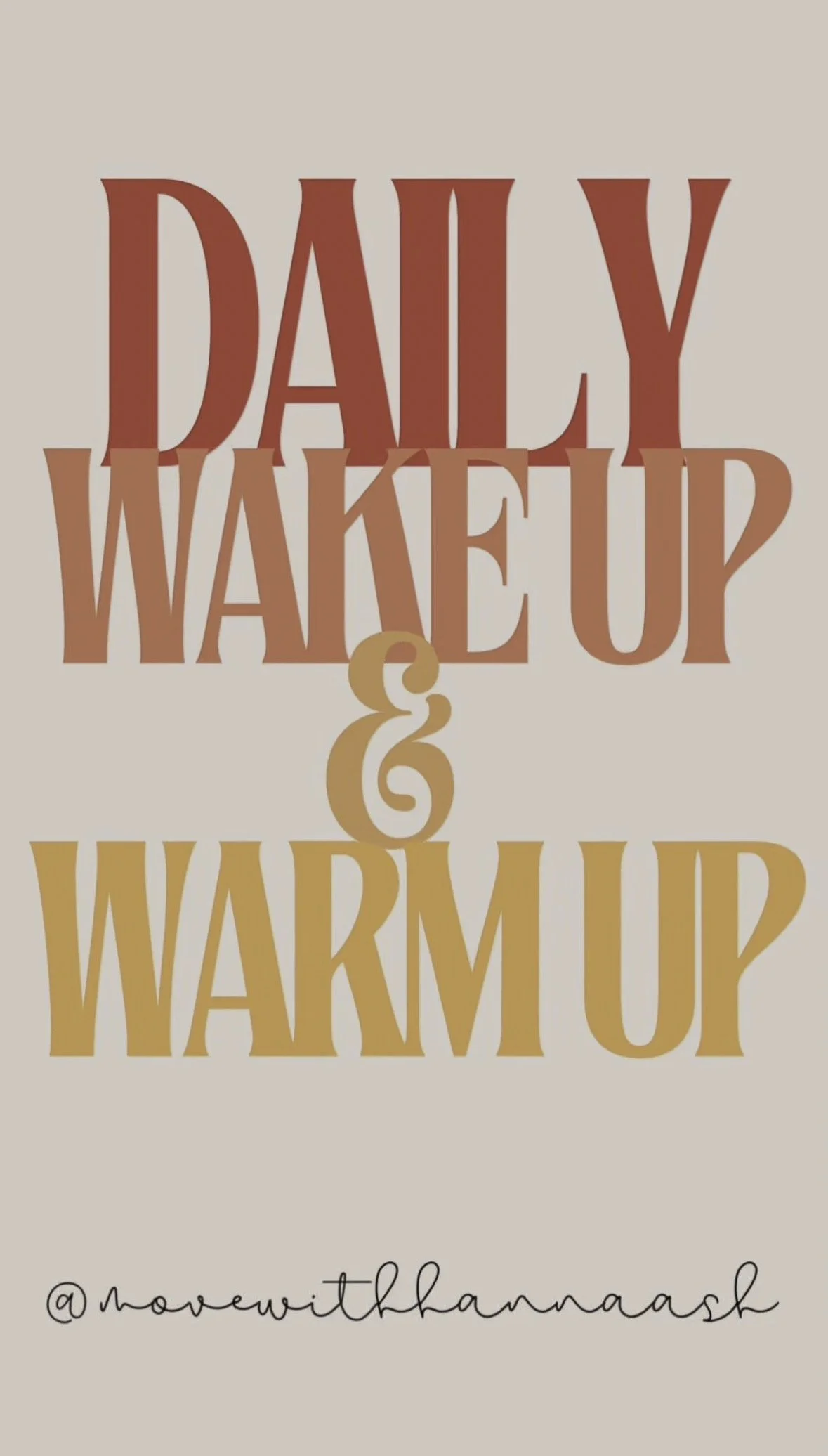 10 Minute Wake Up/Warm Up