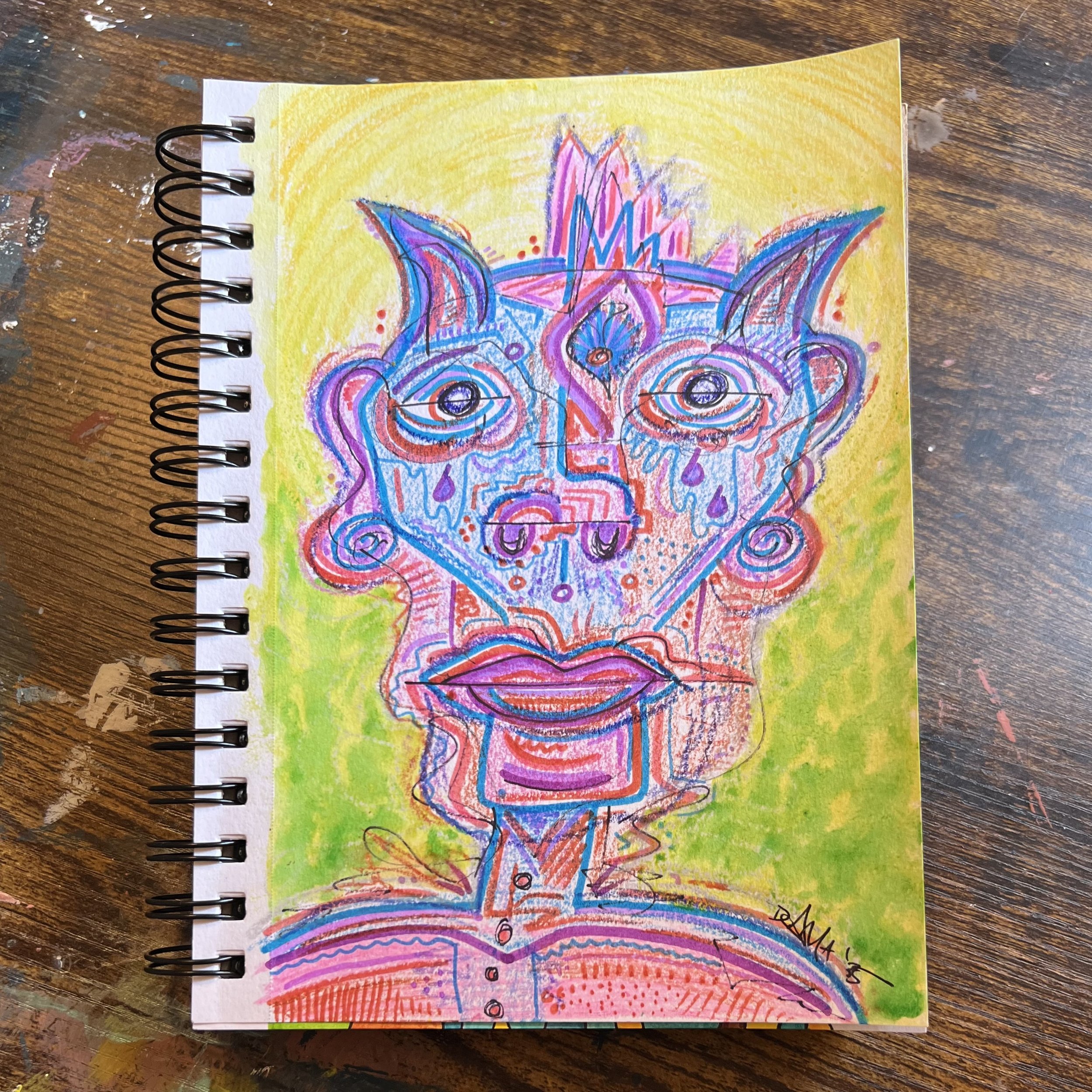 Serious Blue Face