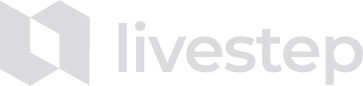 Das Bild zeigt das Livestep-Logo mit dem Schriftzug 'livestep' und einem geometrischen Symbol links daneben.
