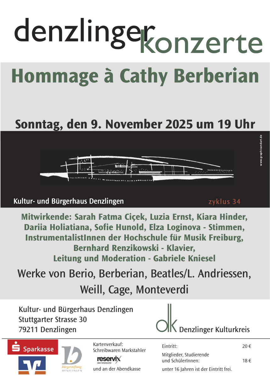 Hommage à Cathy Berberian - Denzlinger Konzerte