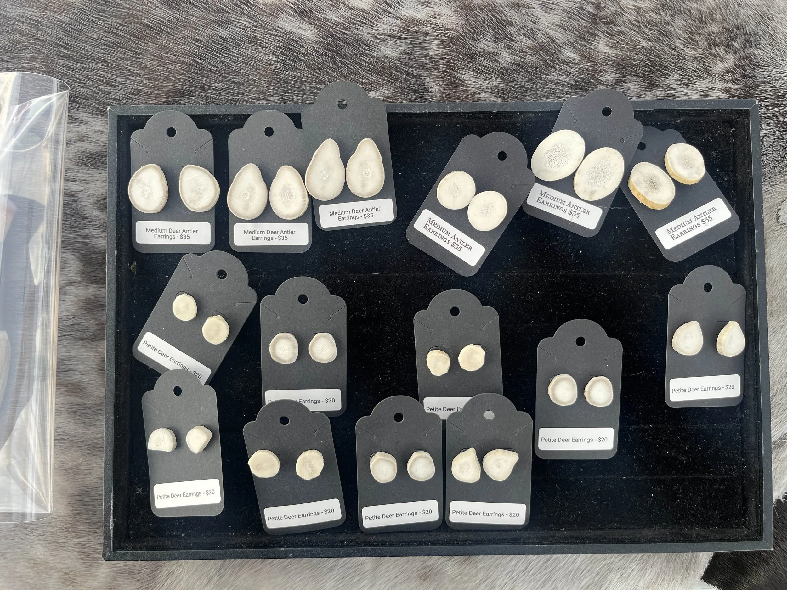 Deer Antler Studs – 18K Gold Post