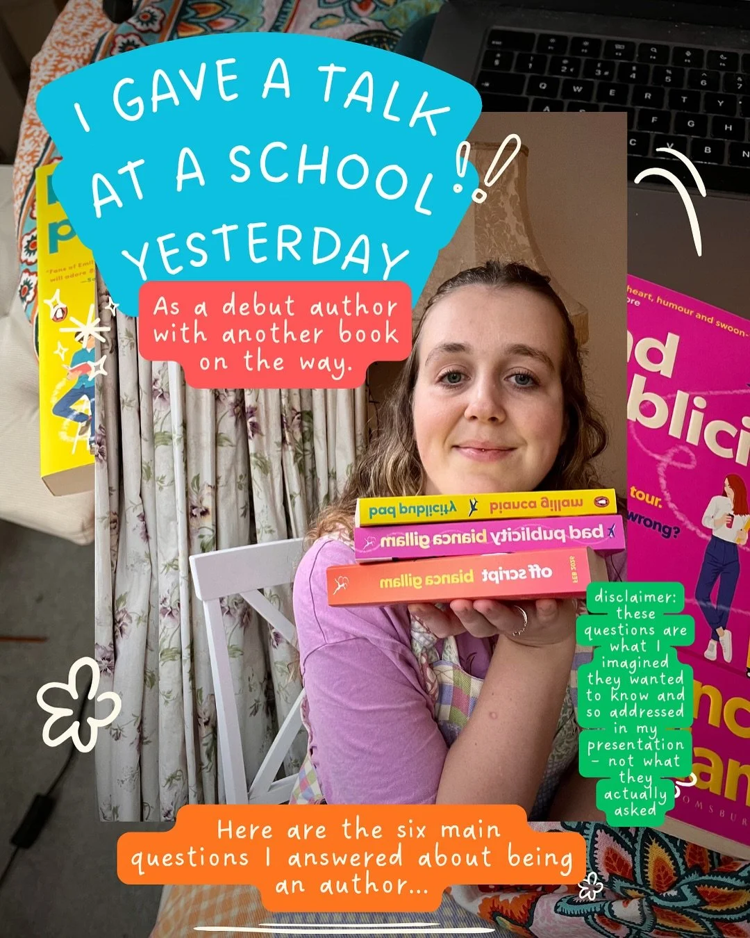 Day 28/30 of posting until social media no longer makes me anxious. I had so much fun giving a talk at a school yesterday and wanted to share some of the insights in case they&rsquo;re useful for people on here, too. Please feel free to drop any furt