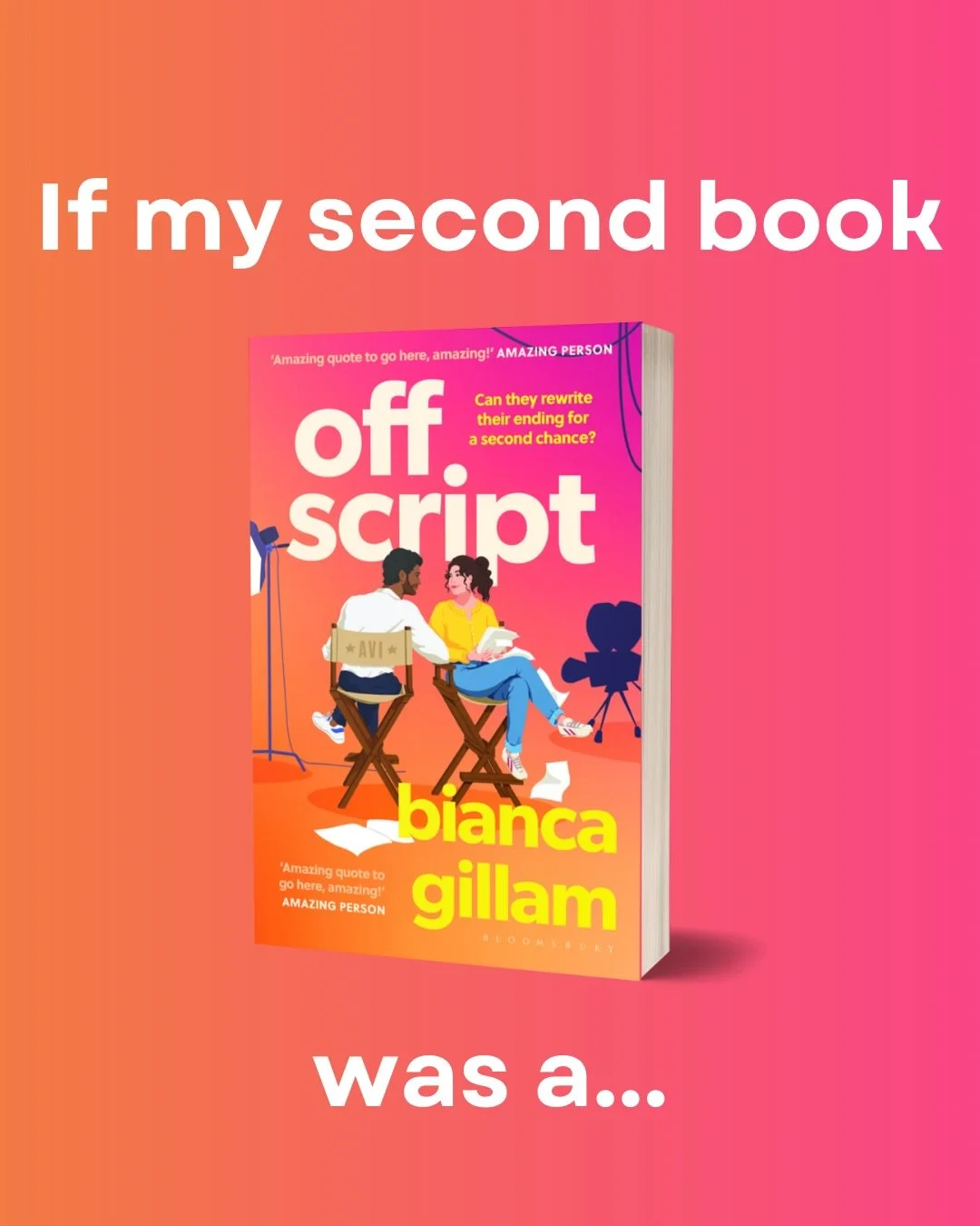 Me to me: hey Bianca you need to think of some new creative ideas for posting about your book. Also me: hey how about what if my book was a cat and I posted a picture of the cat it would be??? Do you think that would make people want to buy it???

Id