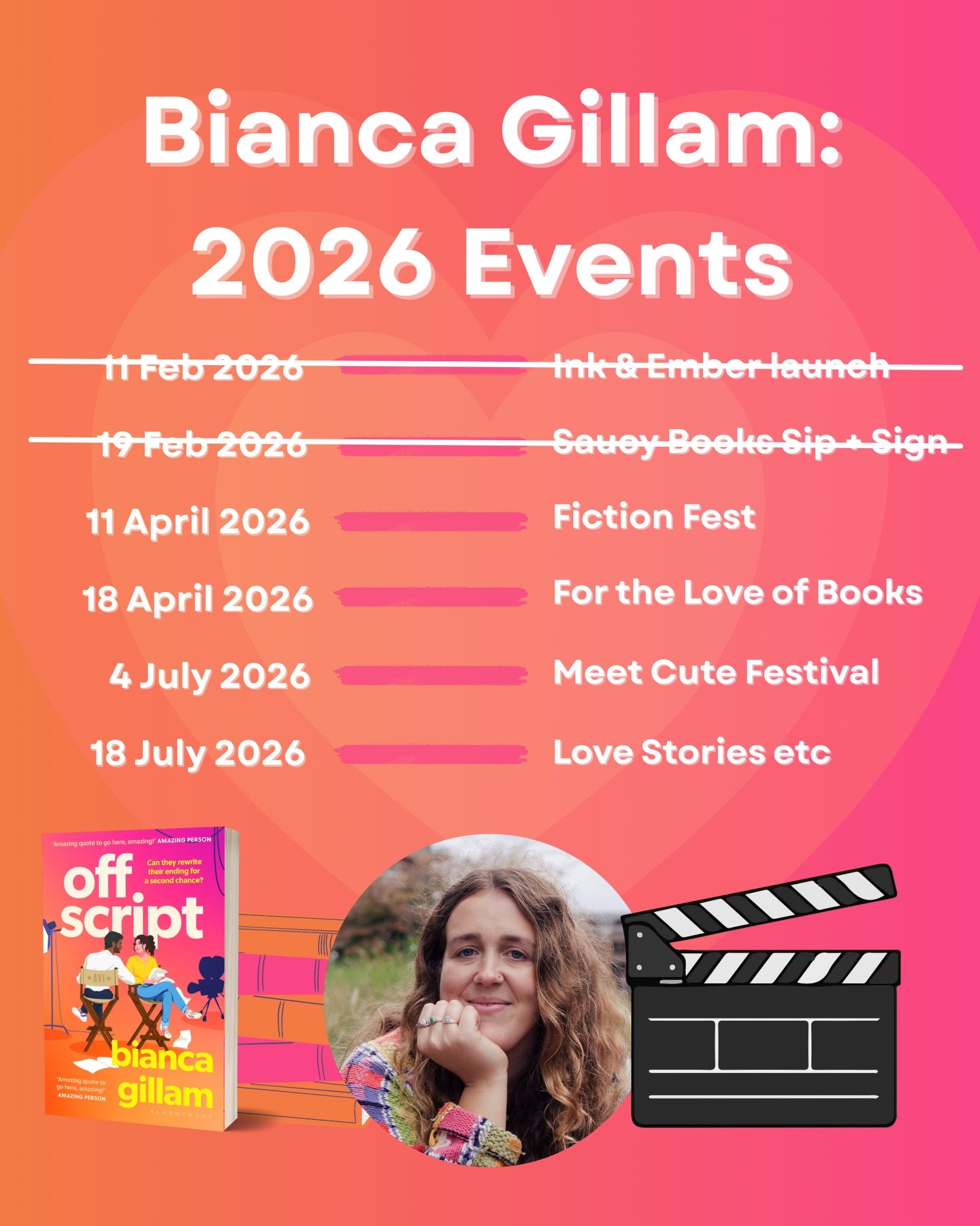 Me: I need to get organised and post a book tour post about all the events I&rsquo;m doing this year. Also me: gets so caught up in publication craziness I don&rsquo;t post it until two of the events have already happened 🙃. But I will be at these e