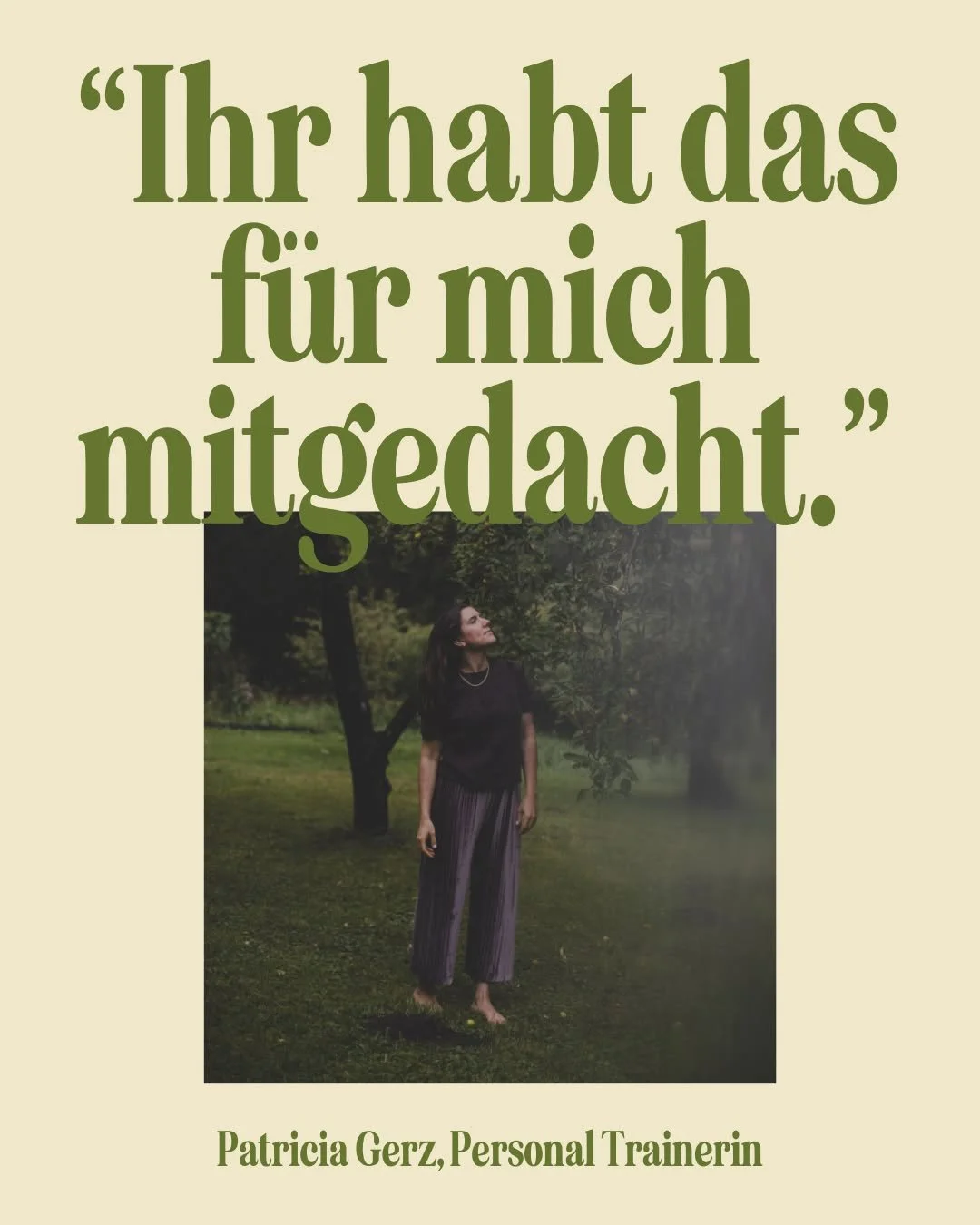 A LOVE LETTER BY PATRICIA GERZ

&bdquo;Ich hatte diese gro&szlig;e &Uuml;berwindung, mit mir als Personal Brand in die Sichtbarkeit zu treten. Wollte mich nicht mit &bdquo;passt schon Bildern&ldquo; zeigen, k&auml;mpfte gleichzeitig mit einer gro&szl