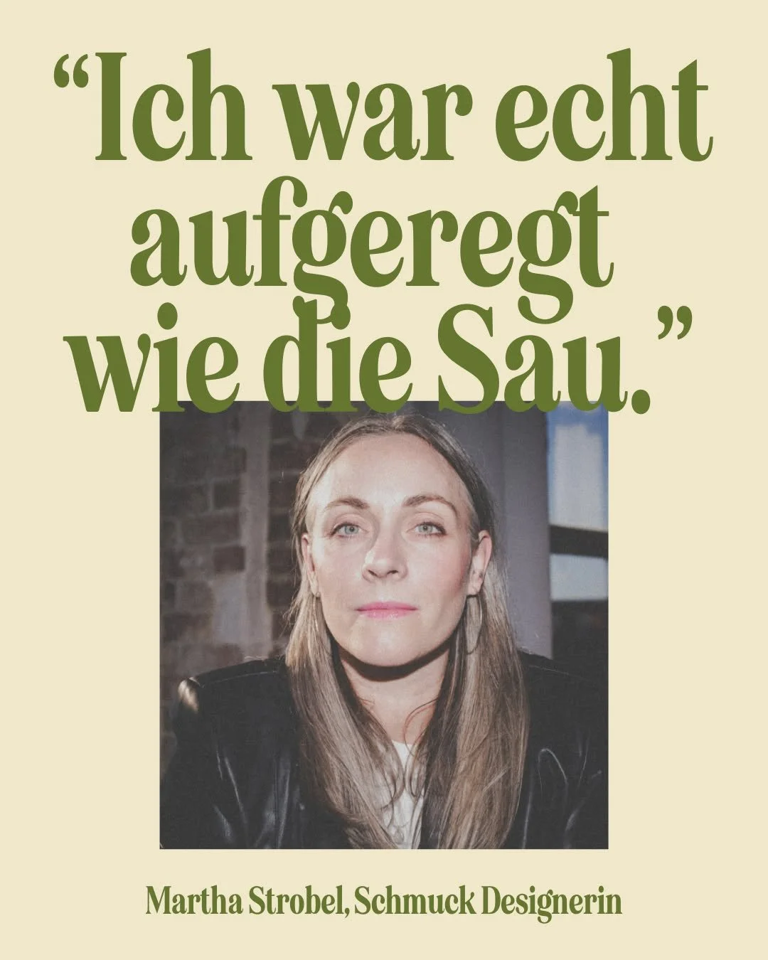 A LOVE LETTER BY MARTHA STROBEL.

&bdquo;Ich war echt aufgeregt wie die Sau, aber ihr habt so ne sch&ouml;ne Energie, dass man sich gleich wohlf&uuml;hlt. Ich habe so etwas wie dieses Shooting noch nie gemacht&hellip;ich wurde zwar schon oft gefragt,