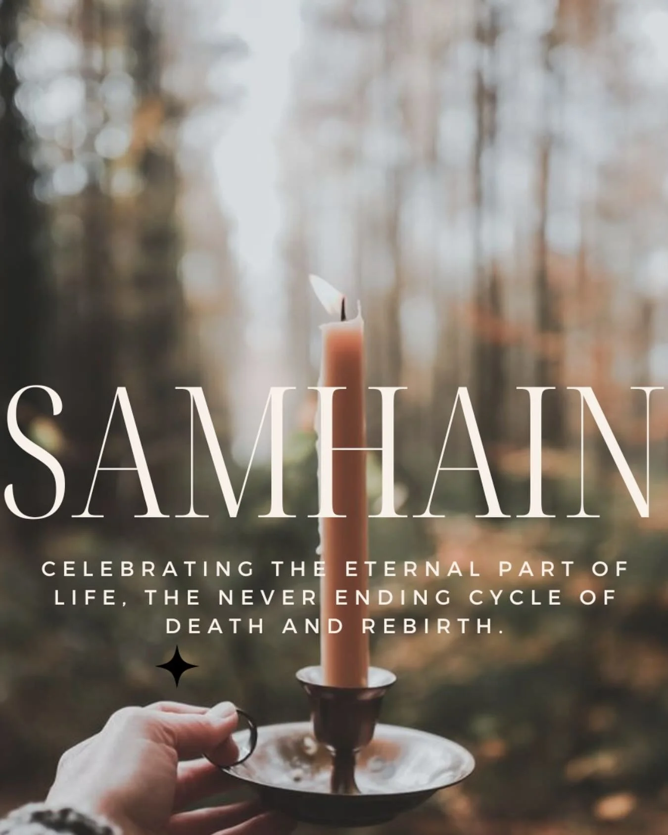 ✨ Samhain • Día de los Muertos • Ognissanti ✨
Samhain celebra la parte eterna della vita — il ciclo senza fine di morte e rinascita che tutti seguiamo.
È un momento sacro per onorare i nostri cari defunti, ricordando ch