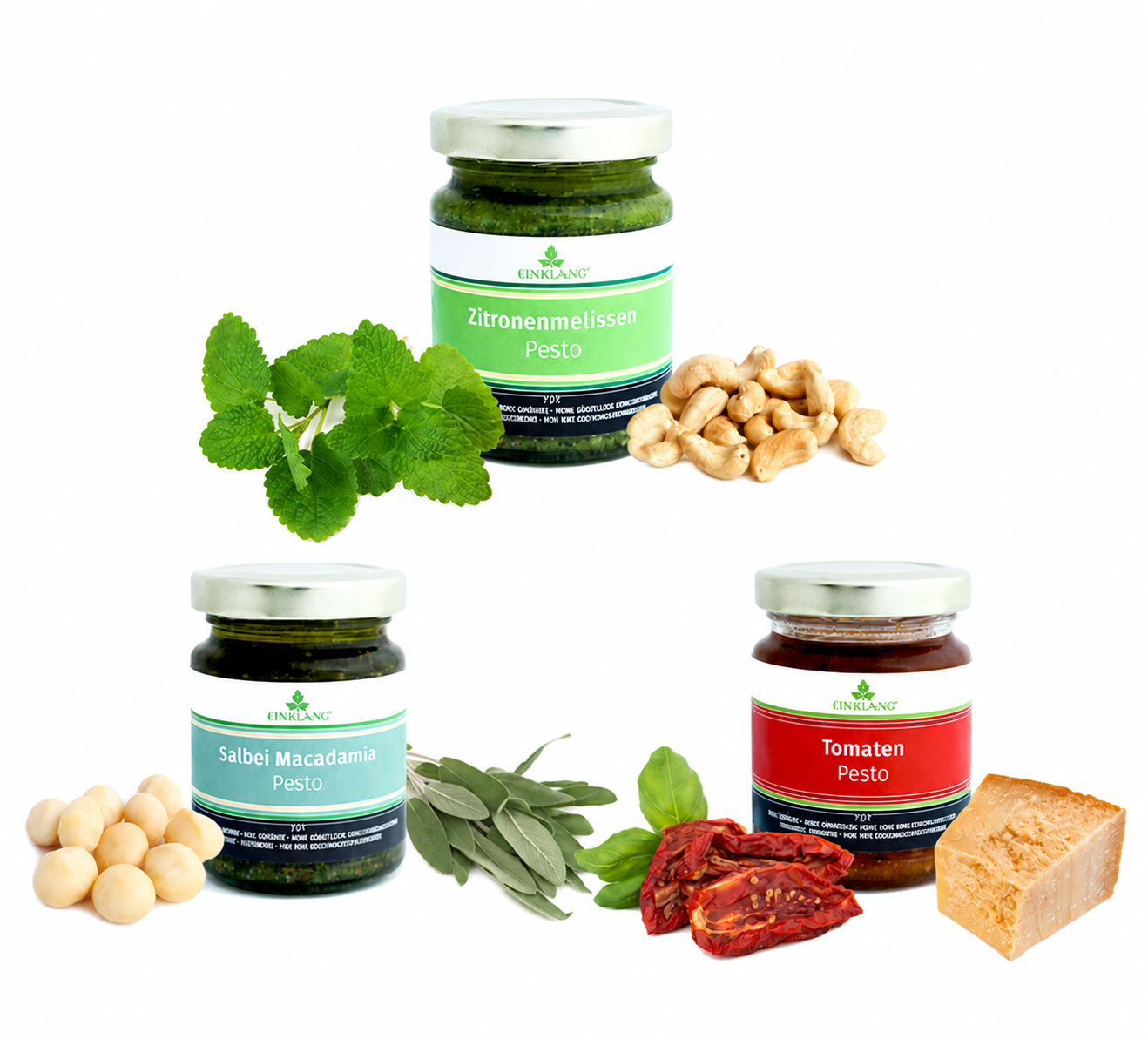 Dreieckige Pesto-Produktkomposition auf Weiß.png