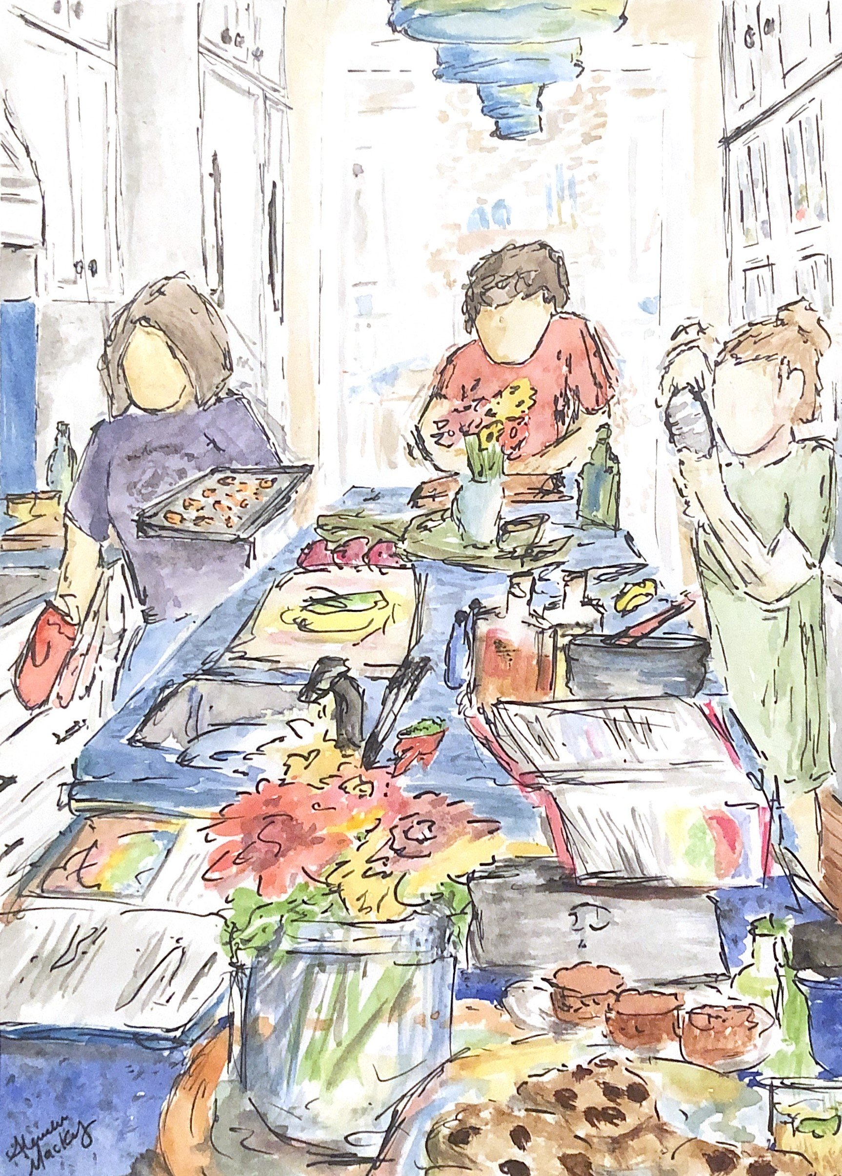 Leger Kitchen (2020) | 9 x 12"