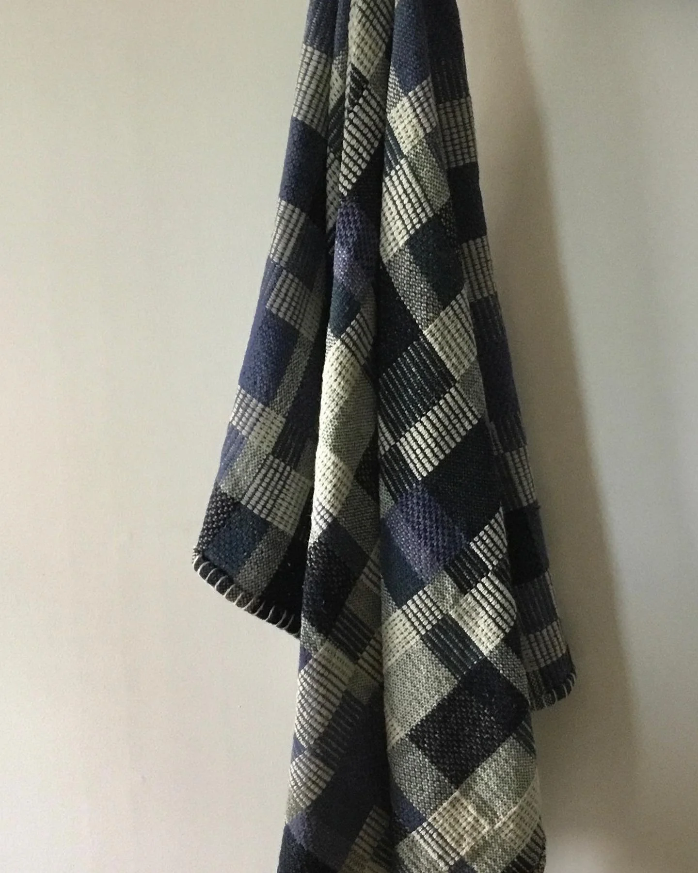 &lsquo;Breton &lsquo; Scottish Lambswool Blankets, looking cosy. Hems Blanket stitched by hand. Love wrapping myself up in one of these for a frosty walk around the garden. Will be showing these at our open studios weekend down at The Platform along 