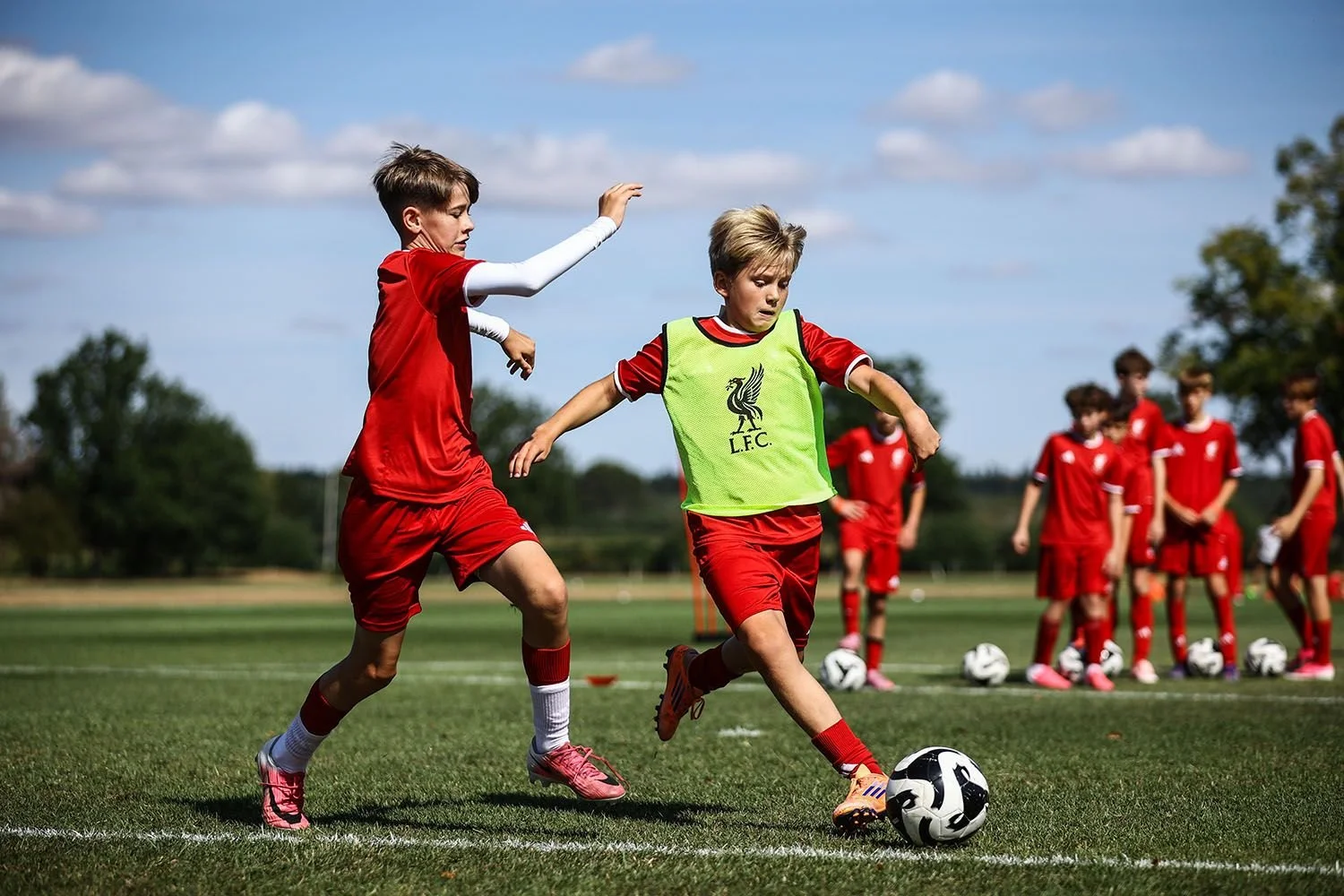 LFC players training drill