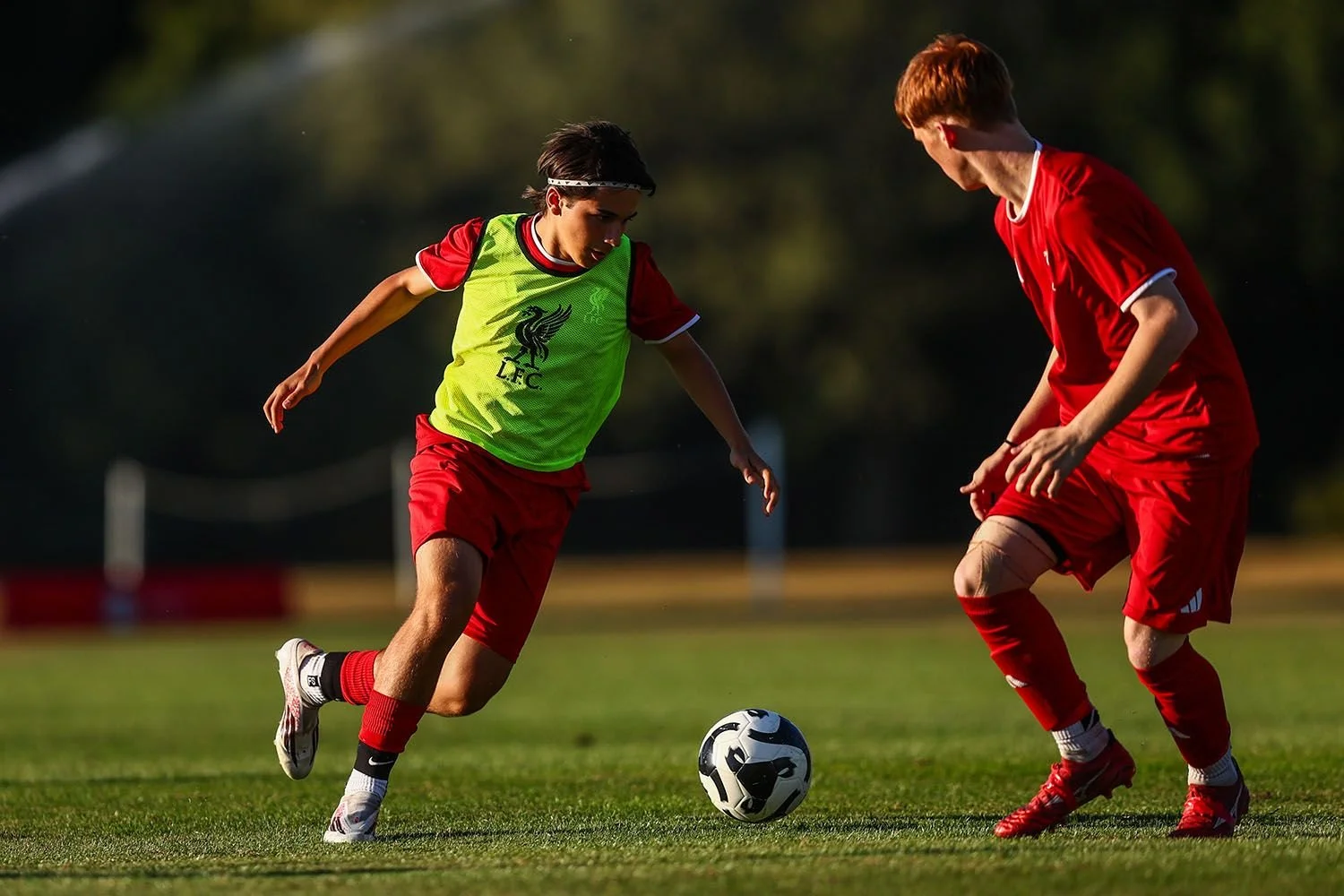 Players on Liverpool spring camp in training