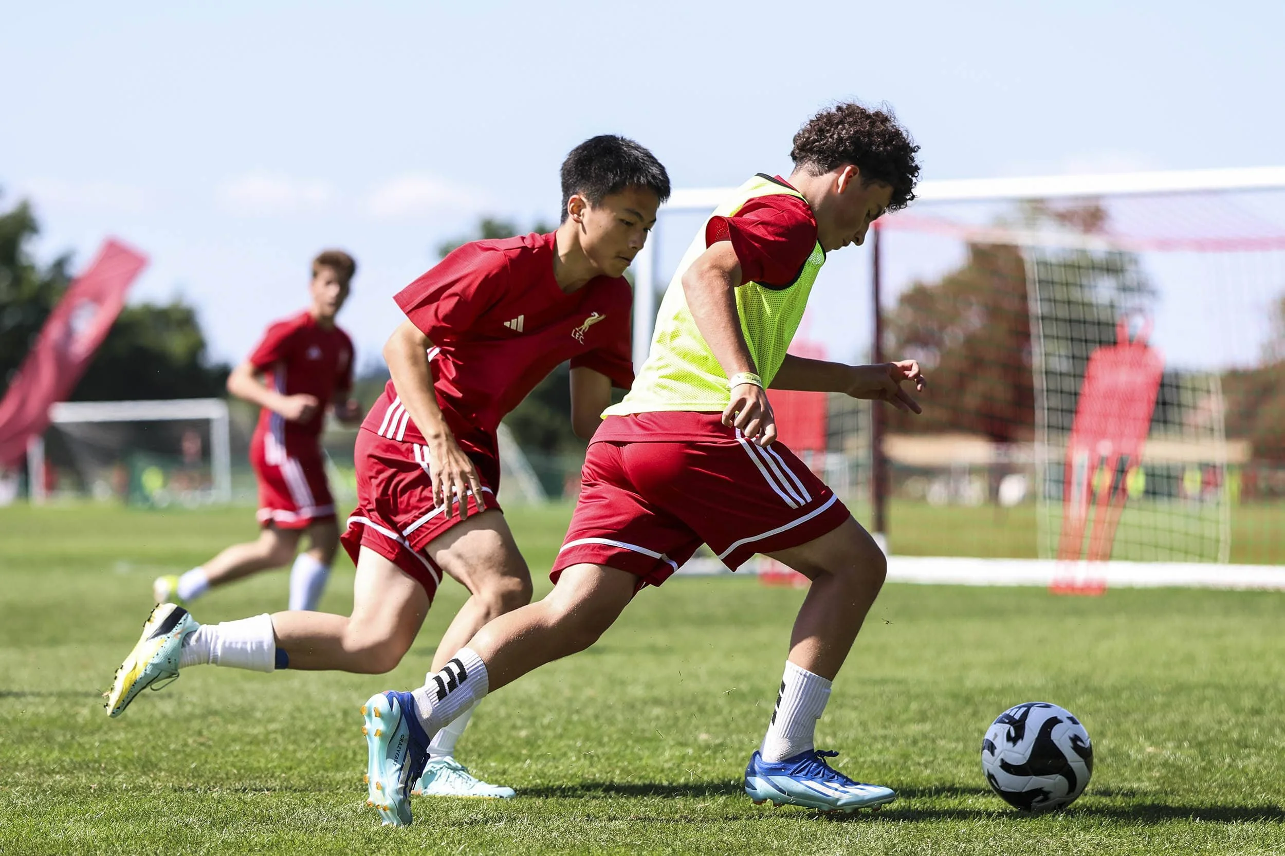 Players training on Liverpool camp