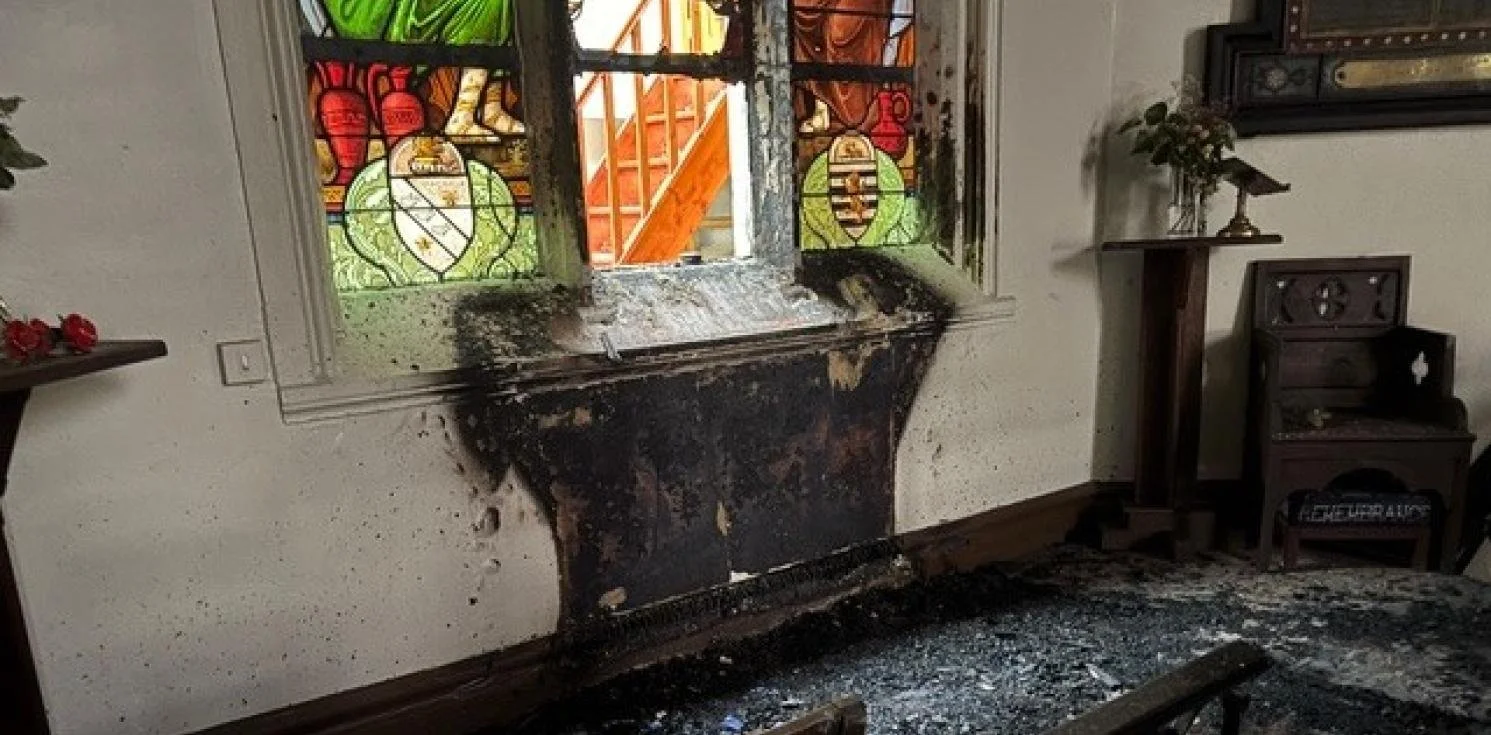 Fire at Christ Church Lille
