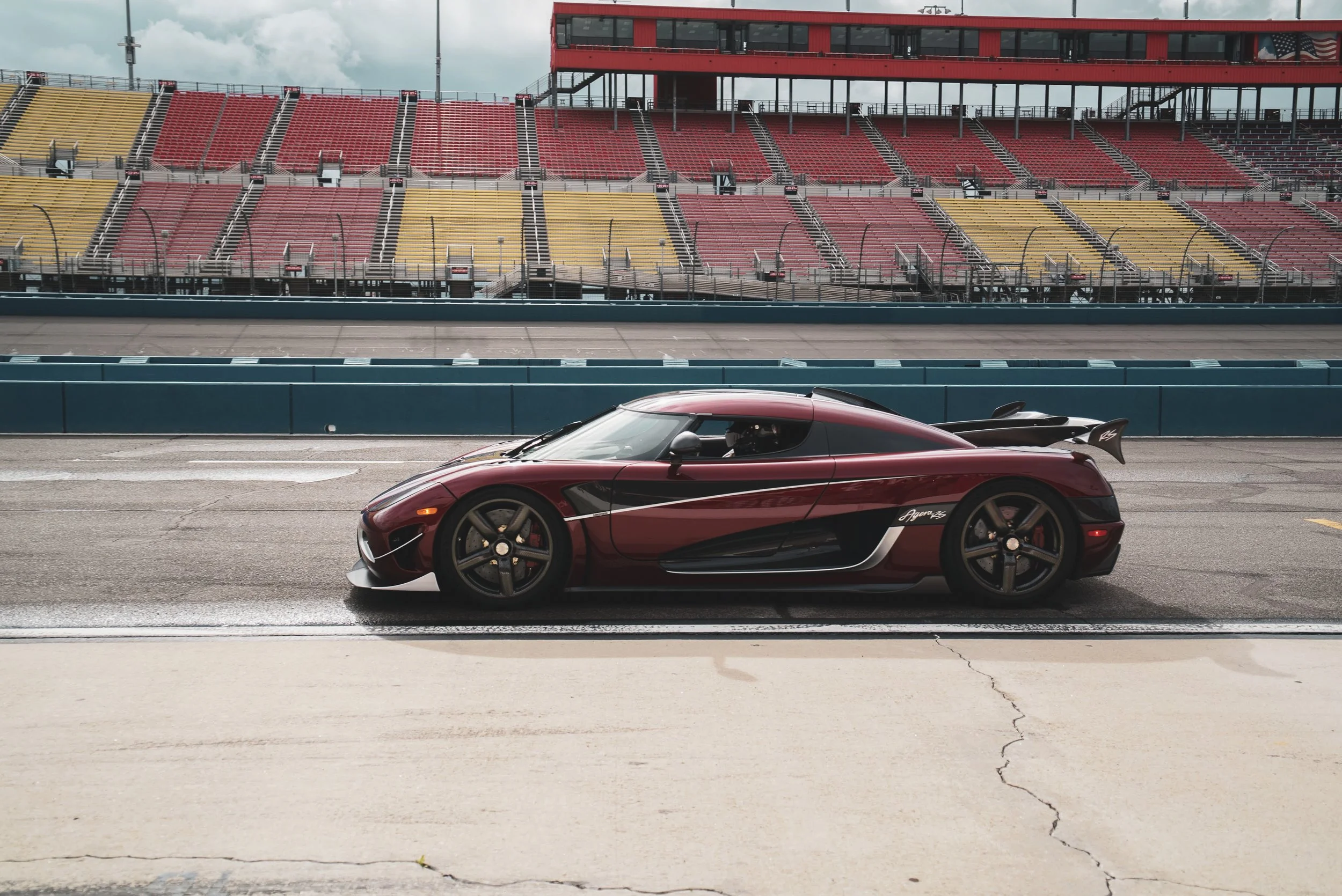 Koenigsegg on the racetrack