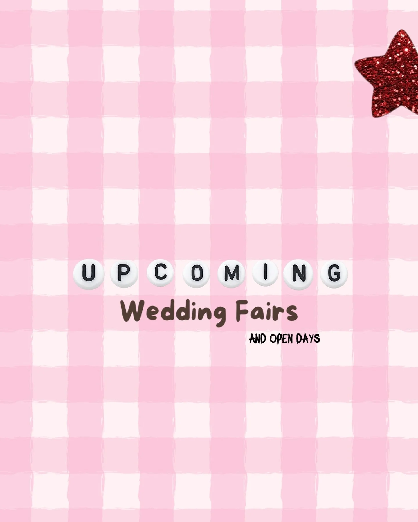Wishing you could come and chat to me in person? Or perhaps you&rsquo;ve had your eye on a wedding singer for a while but you need to hear someone live before you can make any formal decisions? Now&rsquo;s your chance. 

Hope to see some of you over 