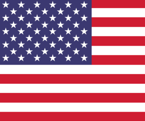 American flag with red and white stripes and a blue canton with white stars