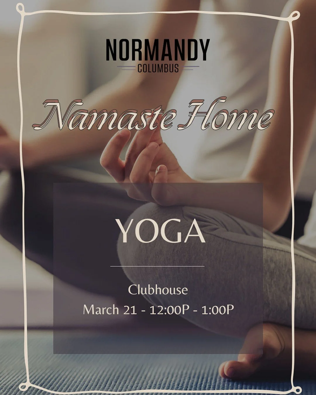 We are excited for YOGA tomorrow in the Clubhouse - Can't wait to see you there!