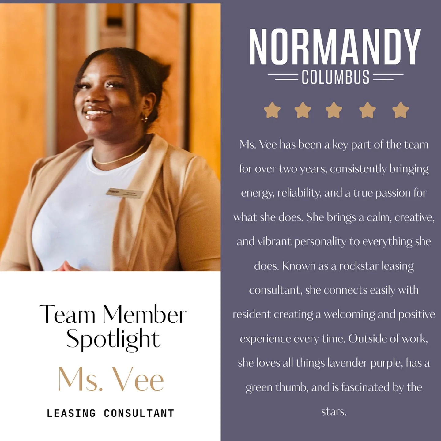 We could not do this without you, MS. VEE ✨️