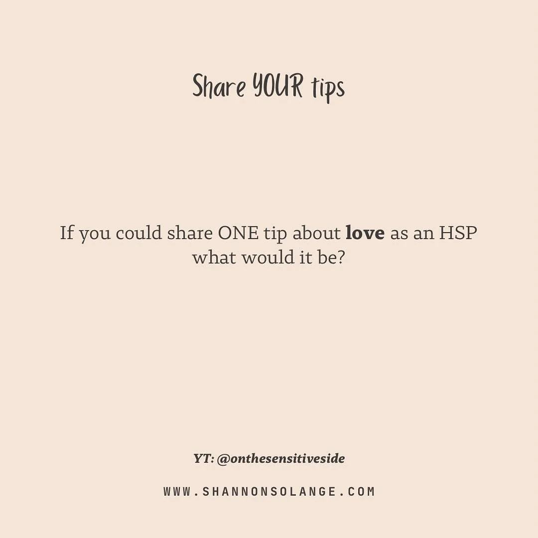 I&rsquo;ve shared my thought about this in several of my YouTube videos. Now I&rsquo;d like to hear from YOU 🙃
Why has your relationship failed or succeeded? 
How many forms of love do you experience?  What is your biggest struggle in LOVE?

#hspjou