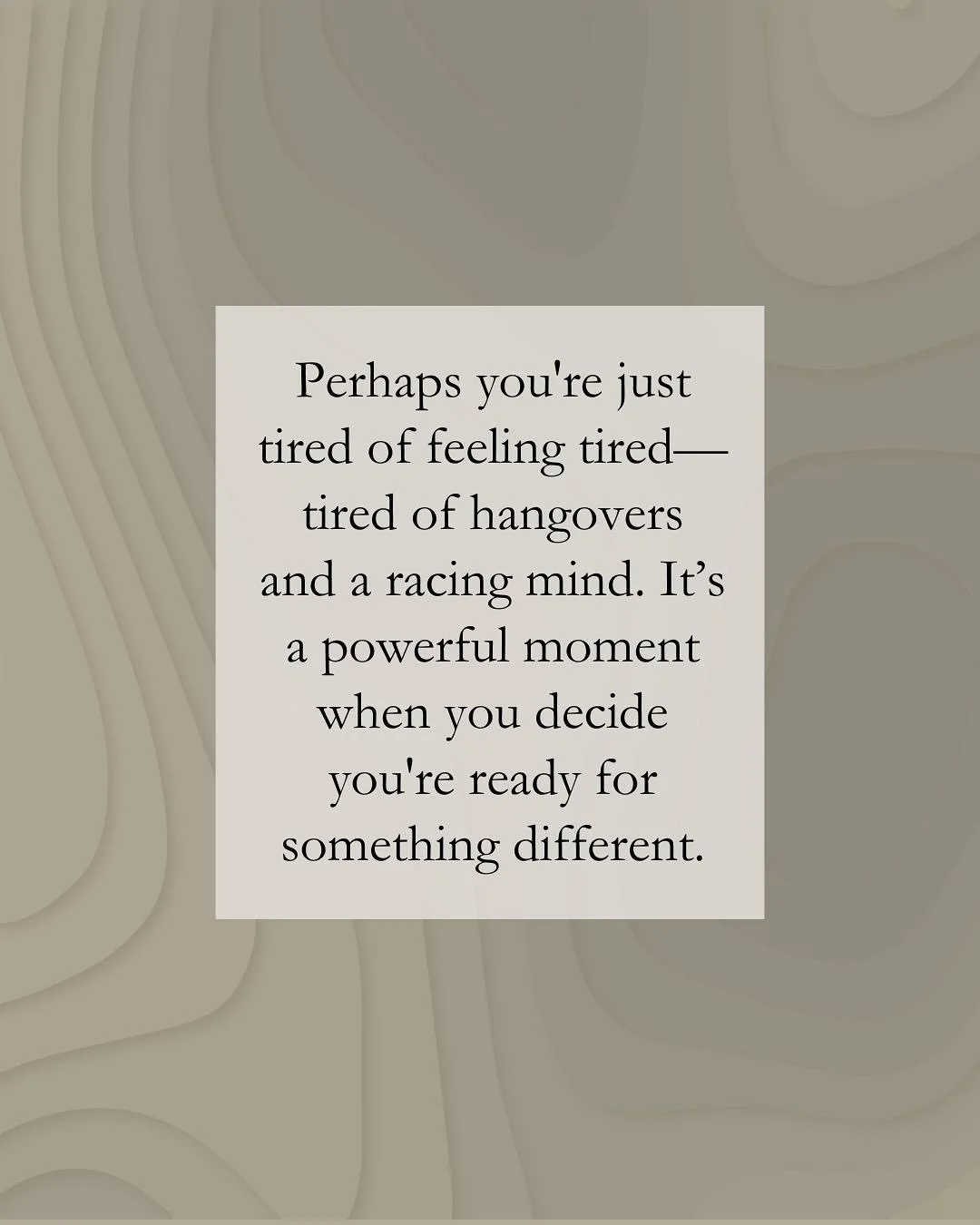 Enough is enough
When you&rsquo;re feeling ready for change, it&rsquo;s important to act immediately &mdash; before doubt kicks in again. 

💫 

#sobriety #soberlife #recovery #soberliving #sober  #sobermovement #soberjourney #soberandstrong #soberco