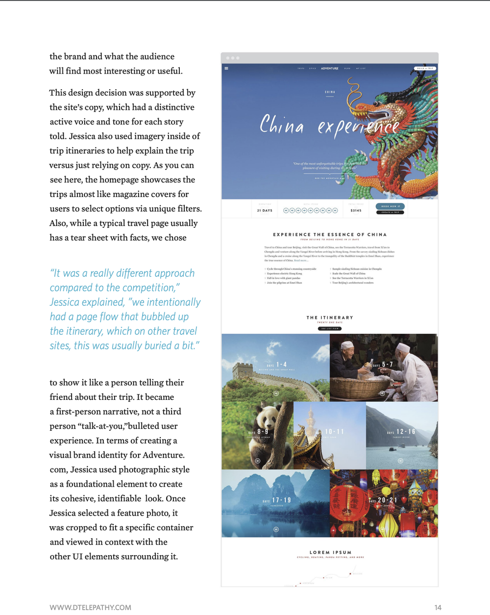 Digital Telepathy: Case Study, Adventure.com, page 14