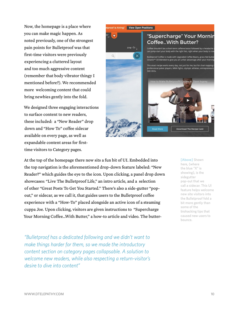 Digital Telepathy: Case Study, Bulletproof, page 10