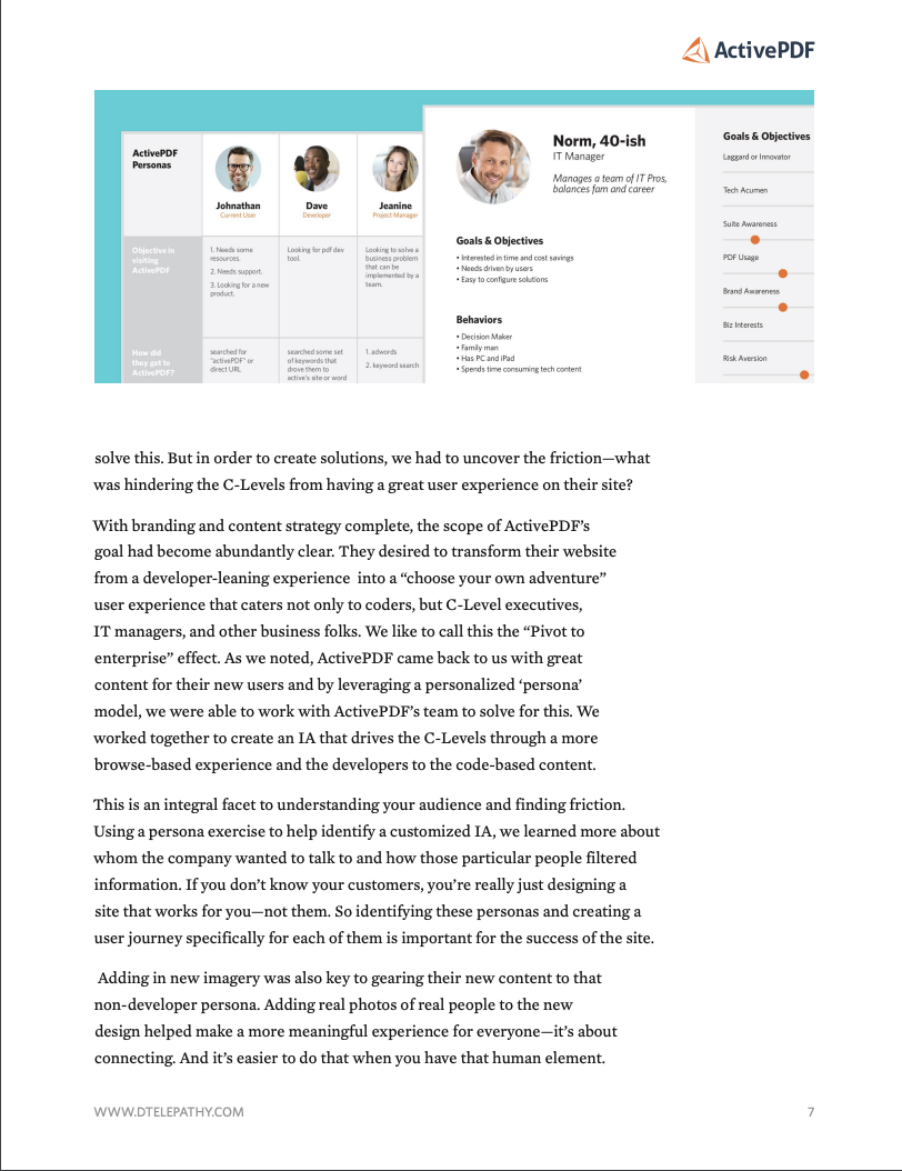 Digital Telepathy: Case Study, ActivePDF, page 7