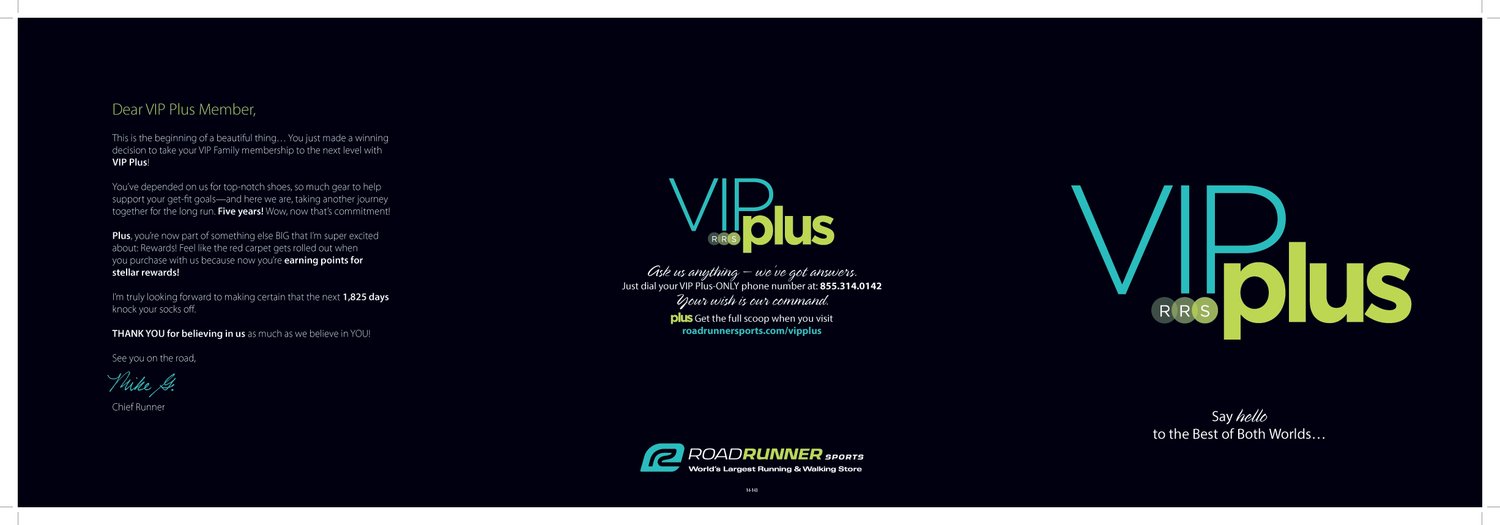 Road Runner Sports: RRS: VIP Plus Membership Kit, sample 1