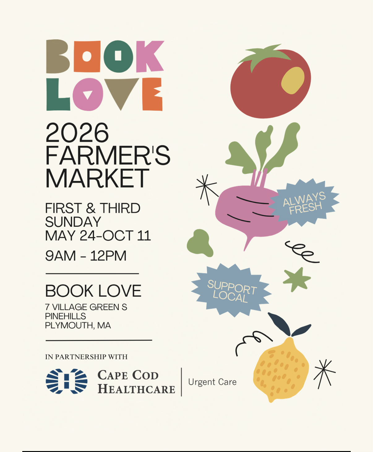 Book Love Farmer's Market