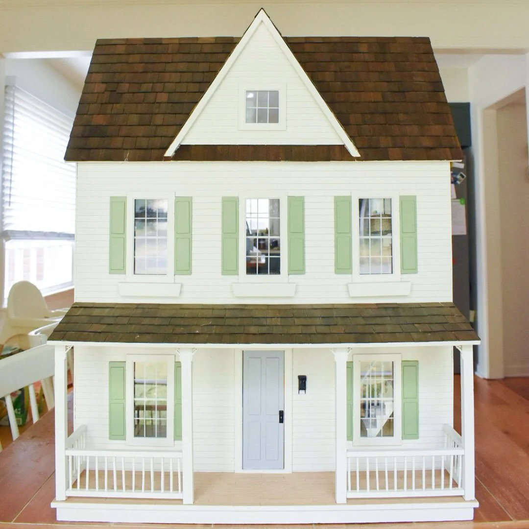 Vermont Farmhouse Jr. Dollhouse Exterior Update — Martin Goes Mini