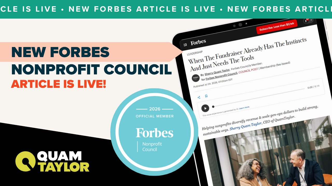 FORBES Nonprofit Council // When The Fundraiser Already Has The Instincts And Just Needs The Tools