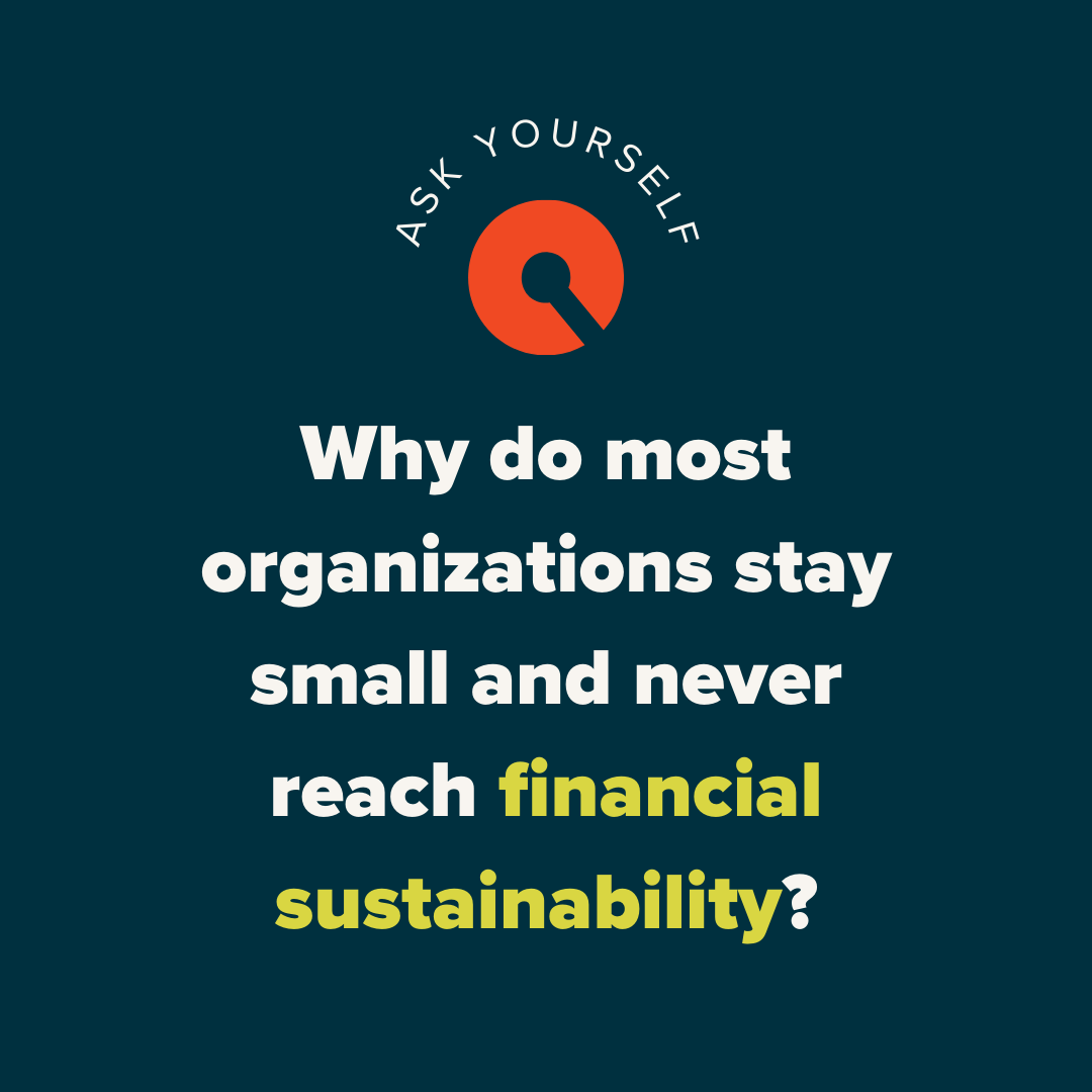 Image of a quote by Sherry Quam Taylor, "Ask Yourself: Why do most organizations stay small and never reach financial stability?"