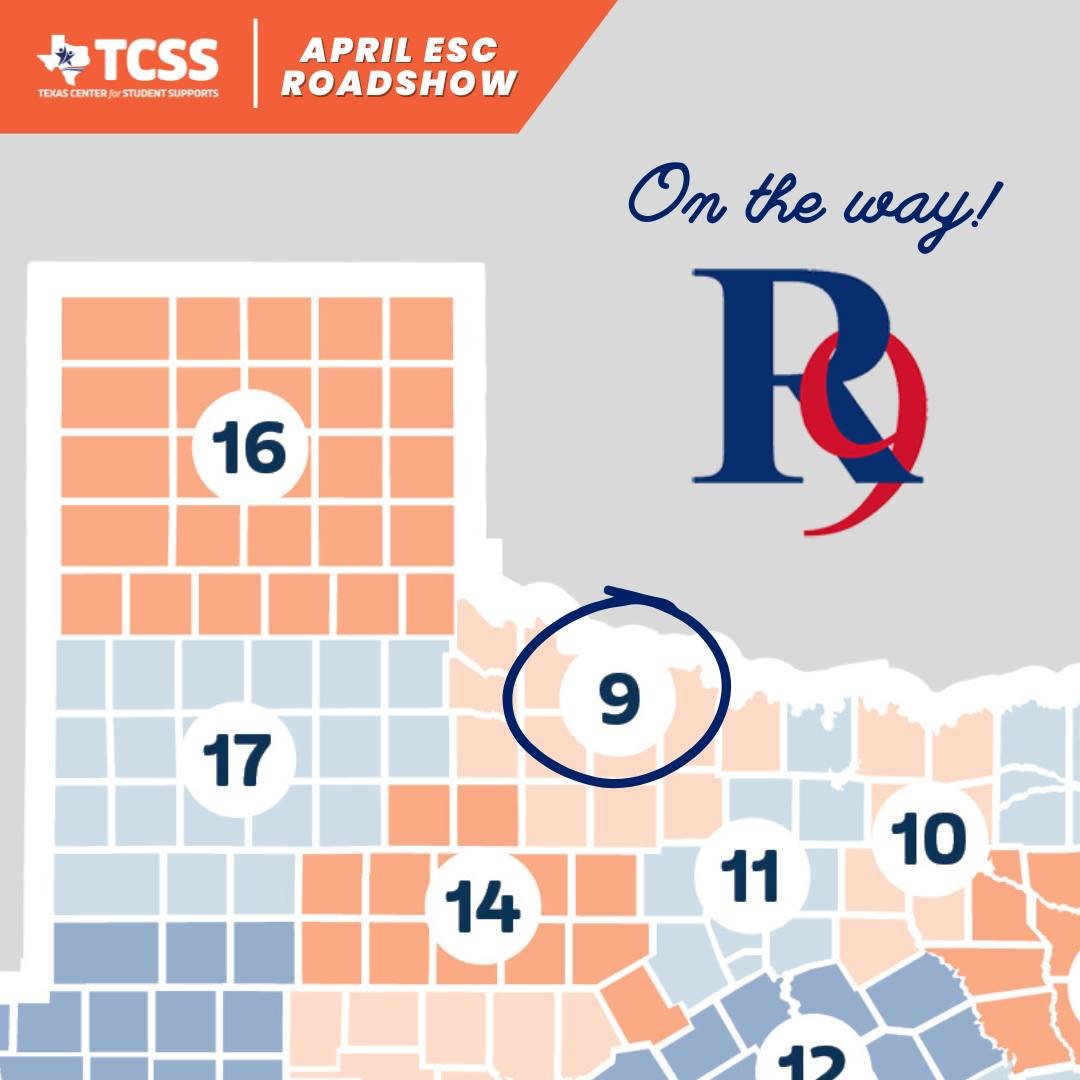 Ready or not, Region 9 , here we come! With excitement in our hearts and adventure on our minds, we're on our way to make memories that last a lifetime.

#TCSSRoadshow
#TCSSAprilESCRoadshow
#EducationForAll #education #EducationMatters #texaseducatio