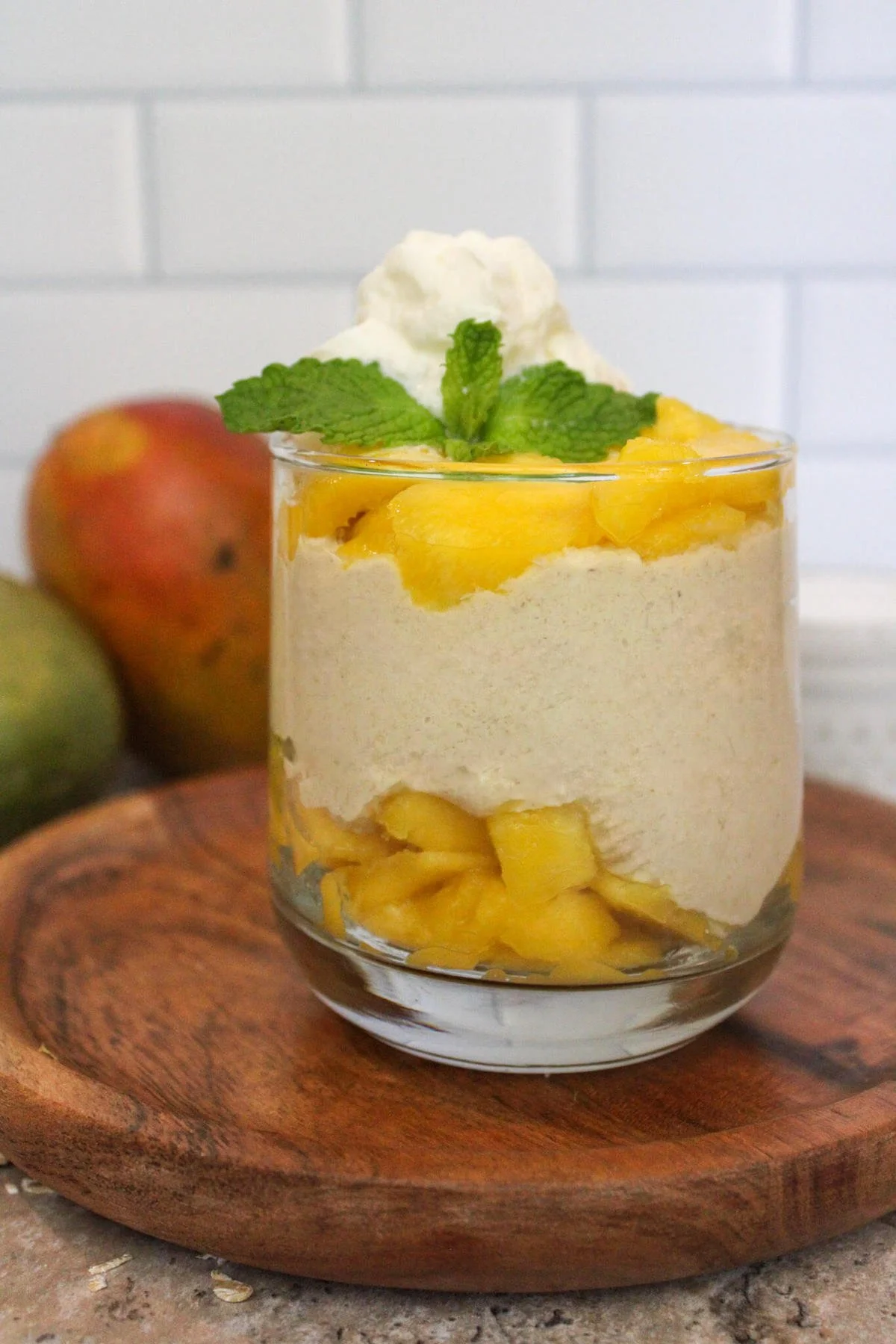 Blended mango overnight oats