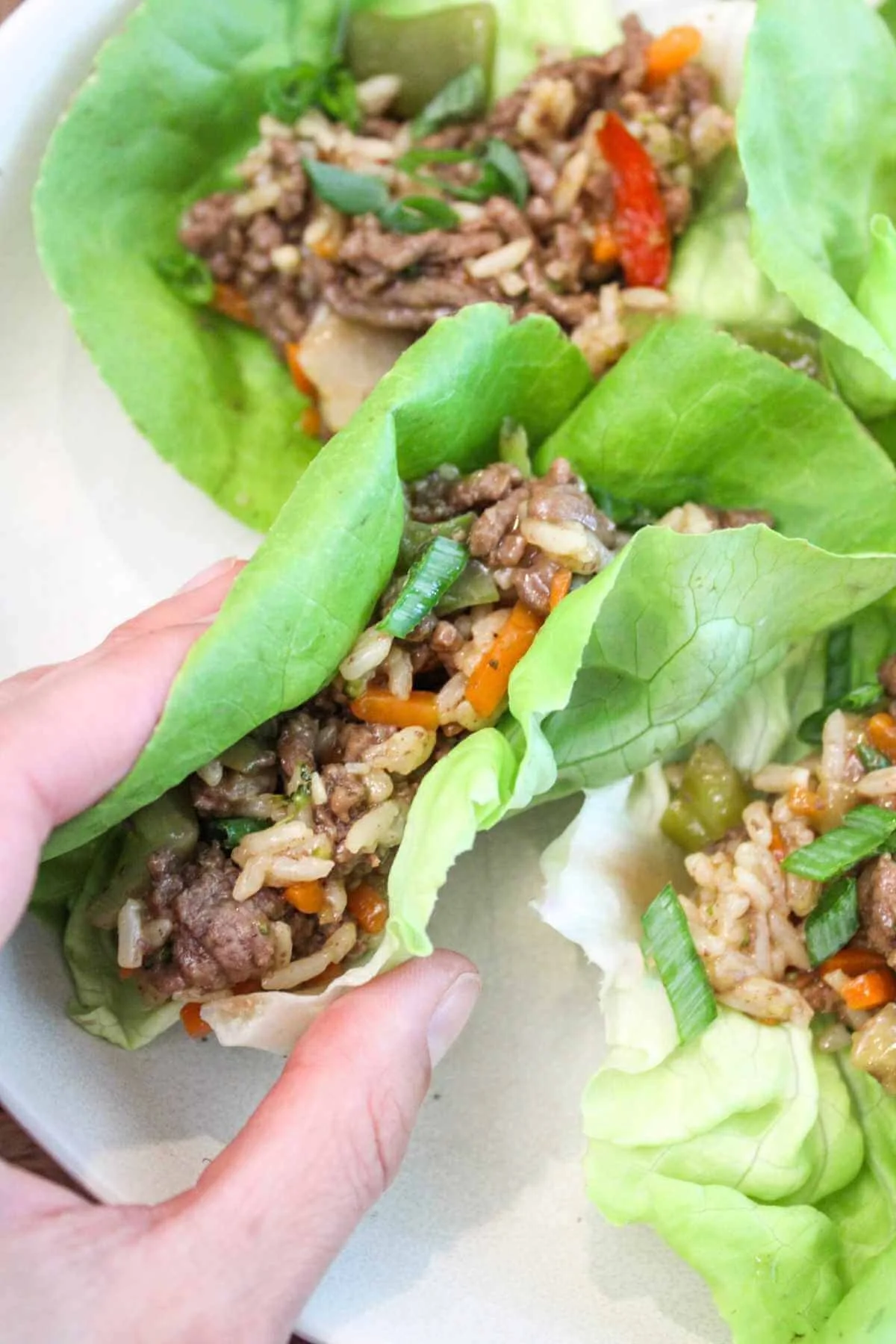 Teriyaki Ground Beef Lettuce Wraps