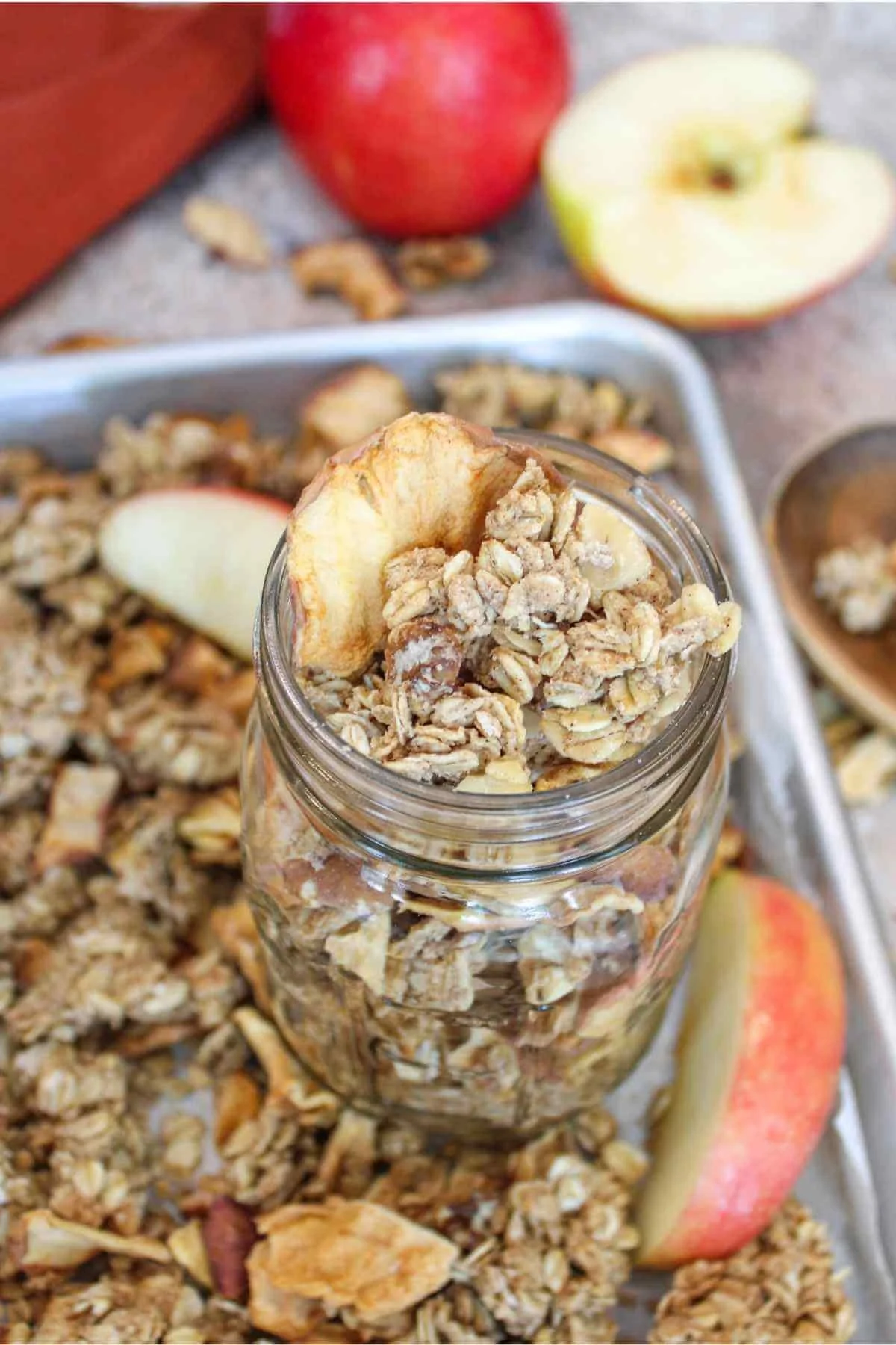 Apple Crisp Granola in a jar