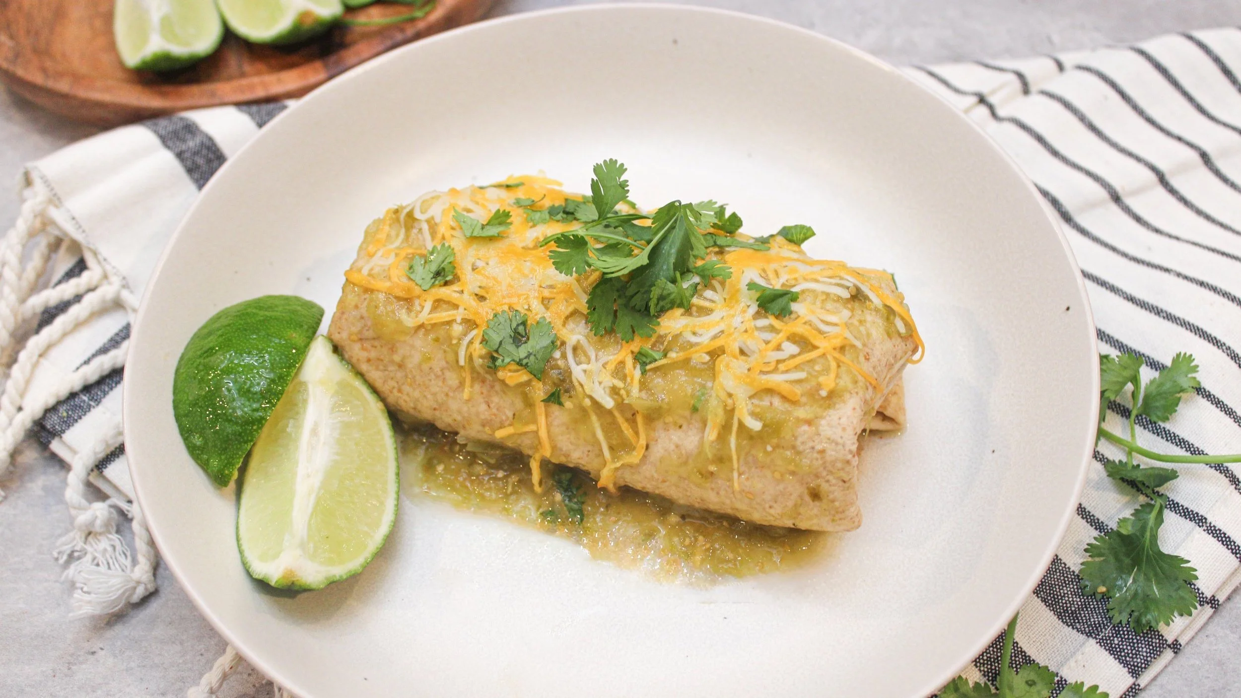 Healthy Chicken Burritos with Salsa Verde — Lauren Twigge Nutrition