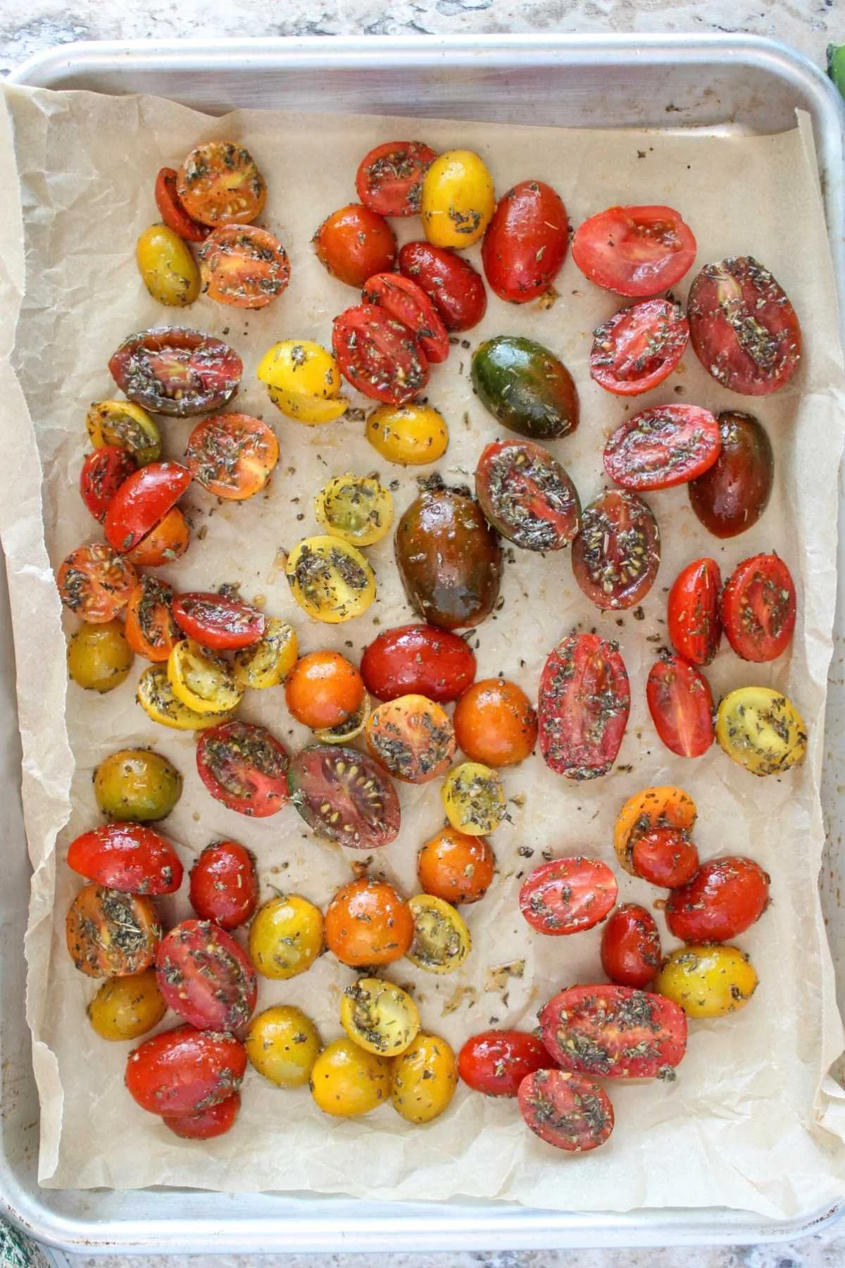 oven roasted tomatoes for boursin cheese dip recipe.