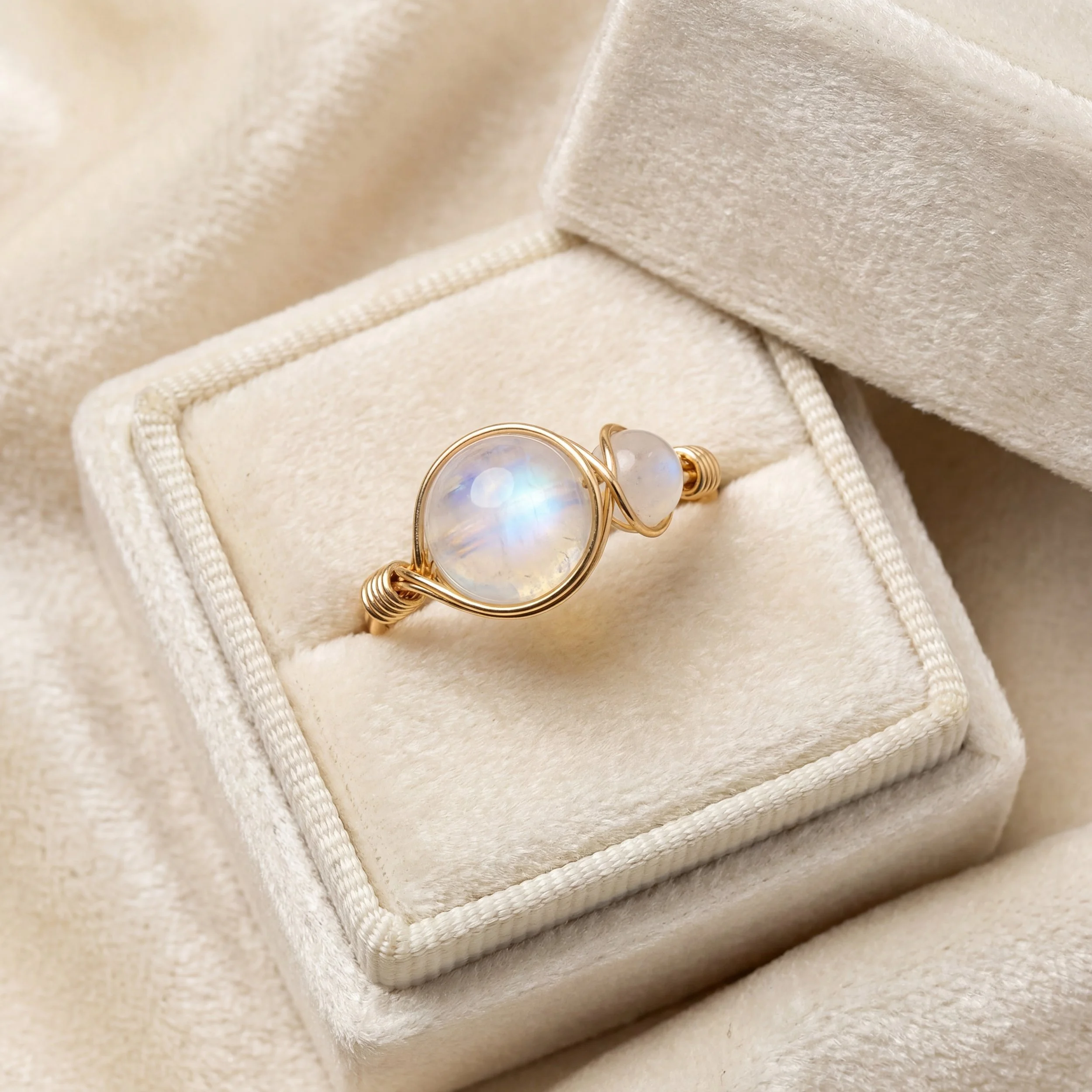 The Custom Double Stone Ring Gold