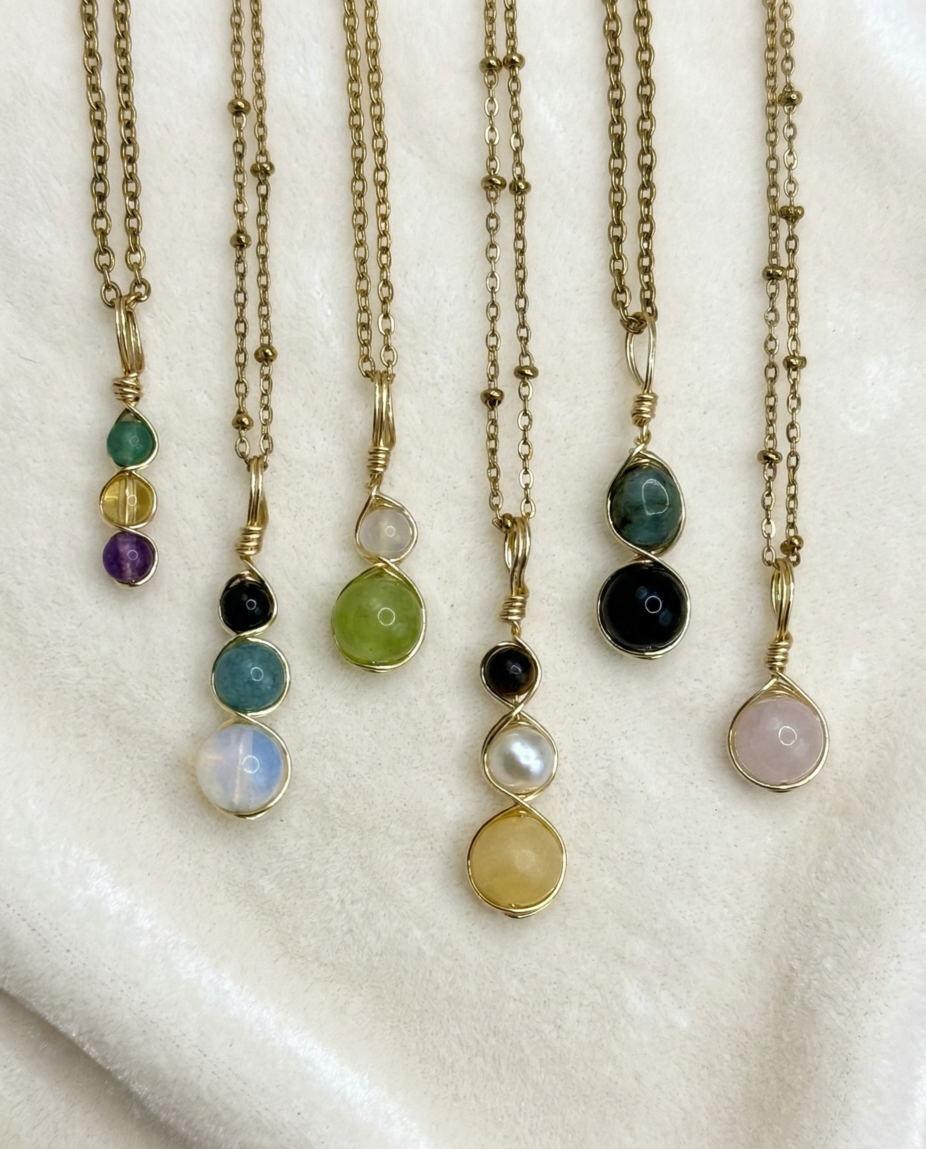 The Custom Birthstone Necklace Gold