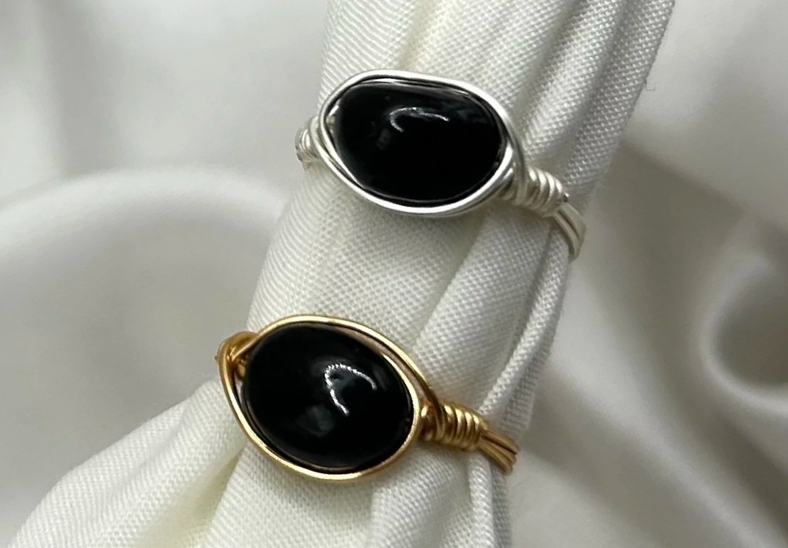 The Crystal Nugget Ring Black Tourmaline