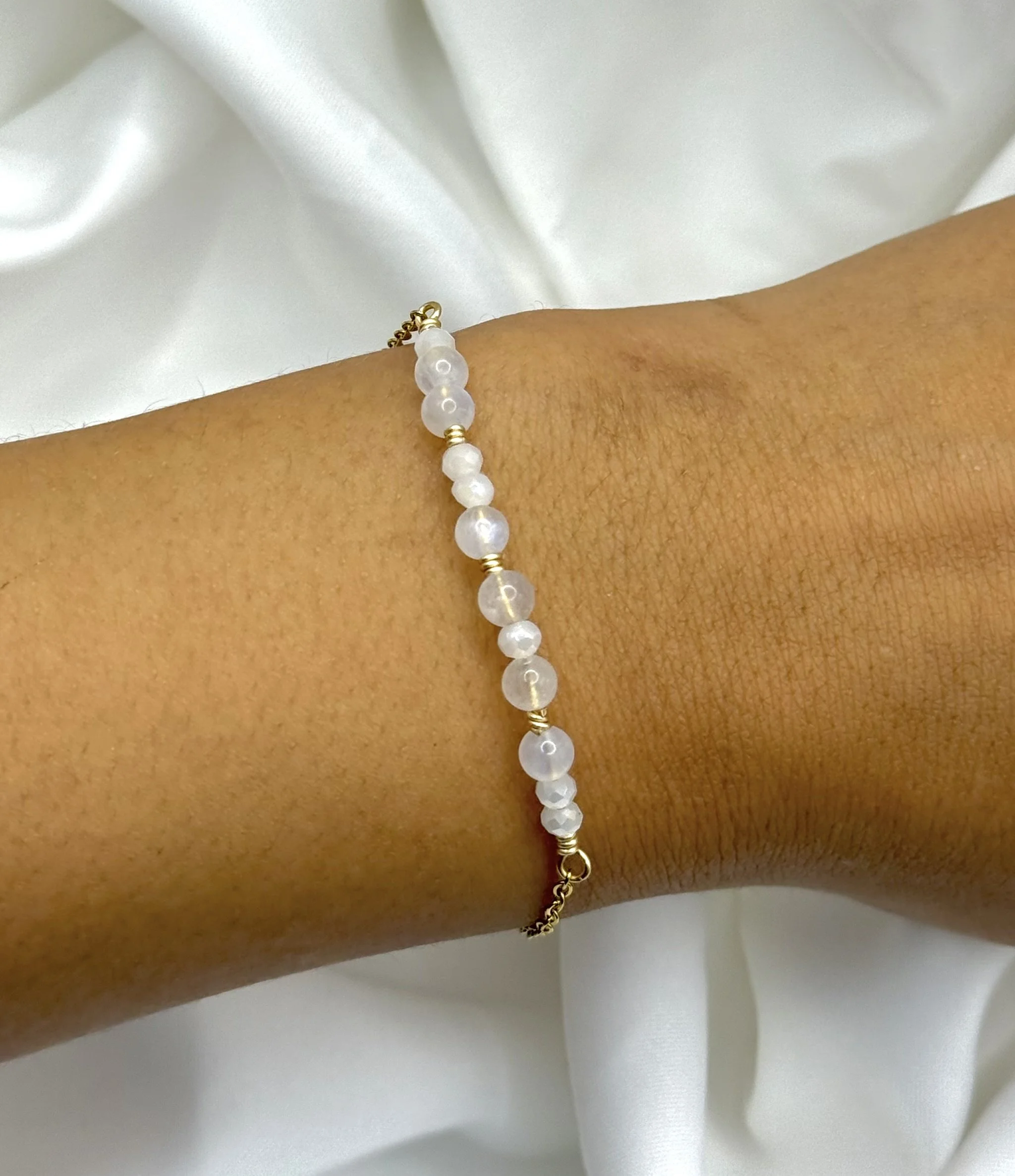 The Moonstone Sparkle Crystal Bracelet - Gold